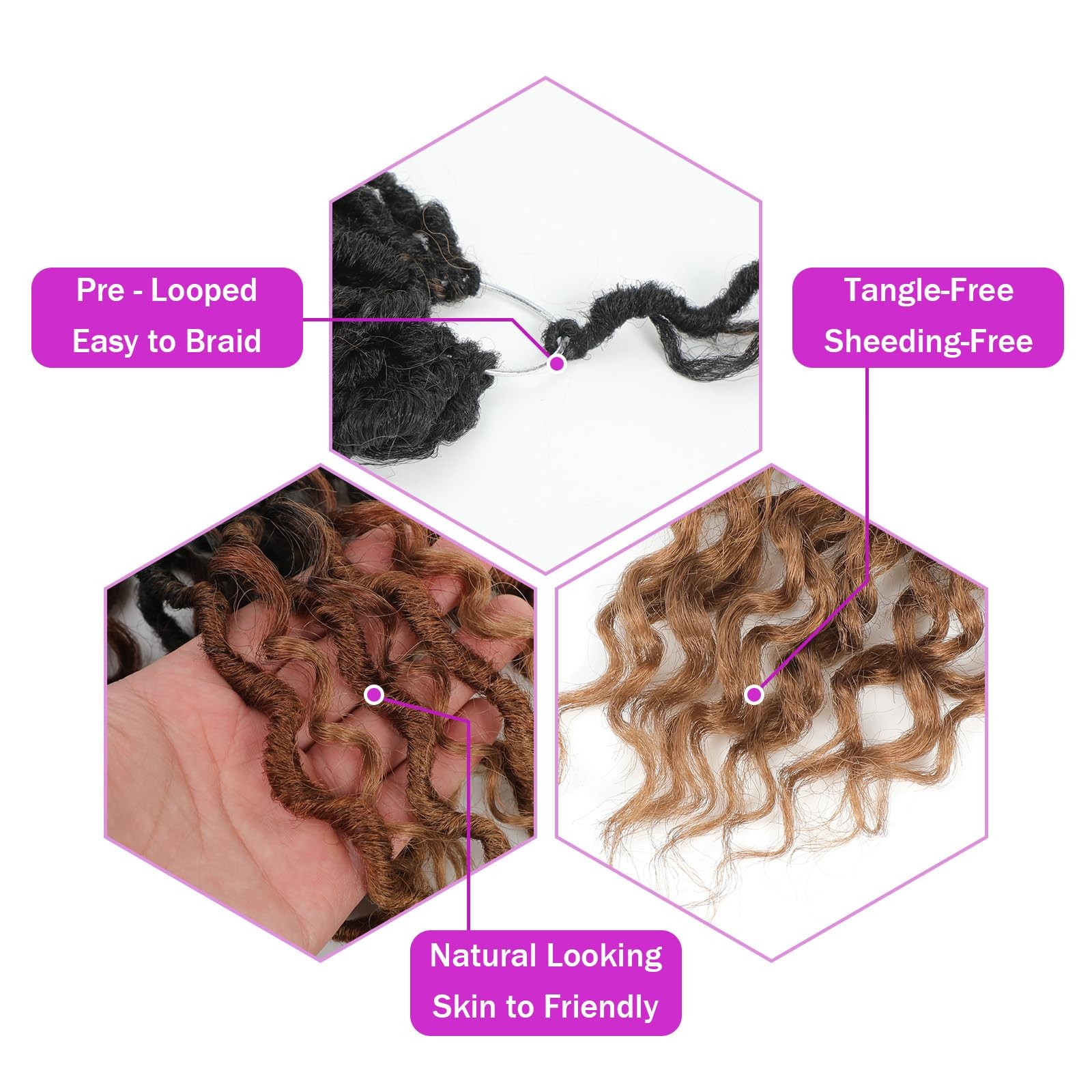 Ameli Goddess Locs Crochet Hair 8Packs River Fauxs Locs Crochet Hair For Black