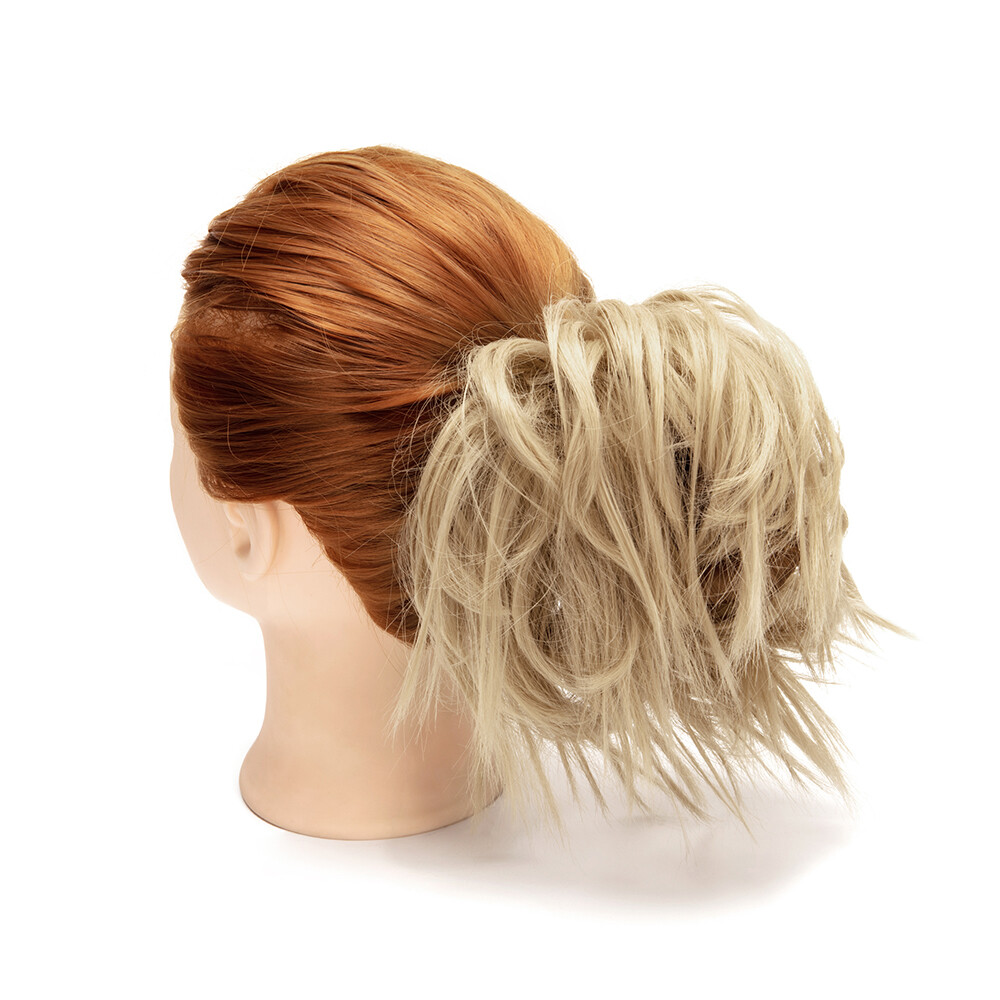 Women Thick Messy Curly Wavy Chignon Hair Bun Scrunchie Hair Extensions Natural