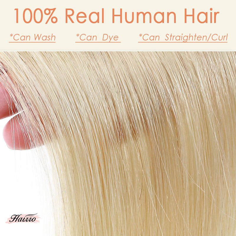 Soft Human Hair Clip In Extensions Thick Mini Padding Hairpiece Patch HAIRRO