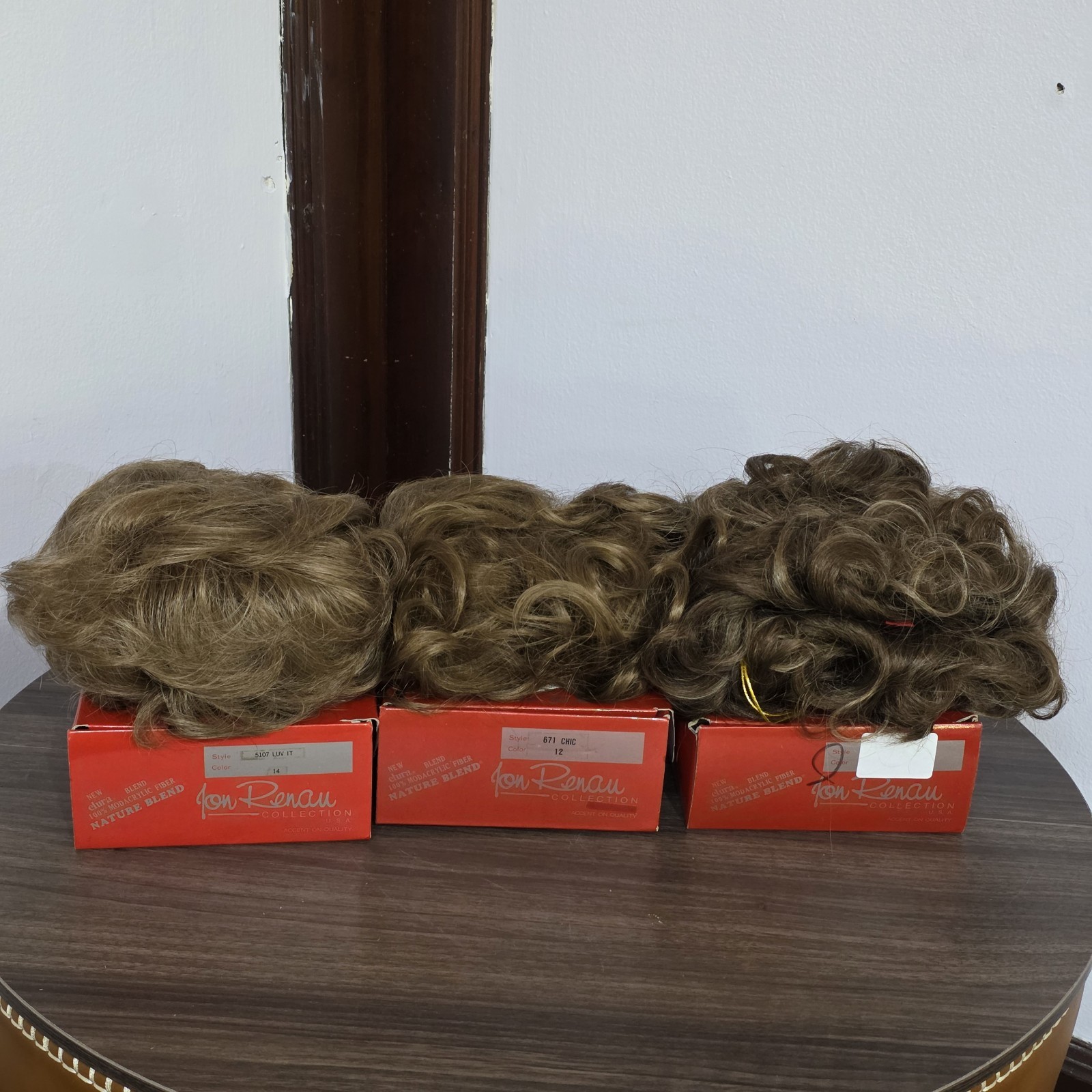 Lot of 15 Vintage Jon Renau Synthetic Wigs – Various Styles and Colors