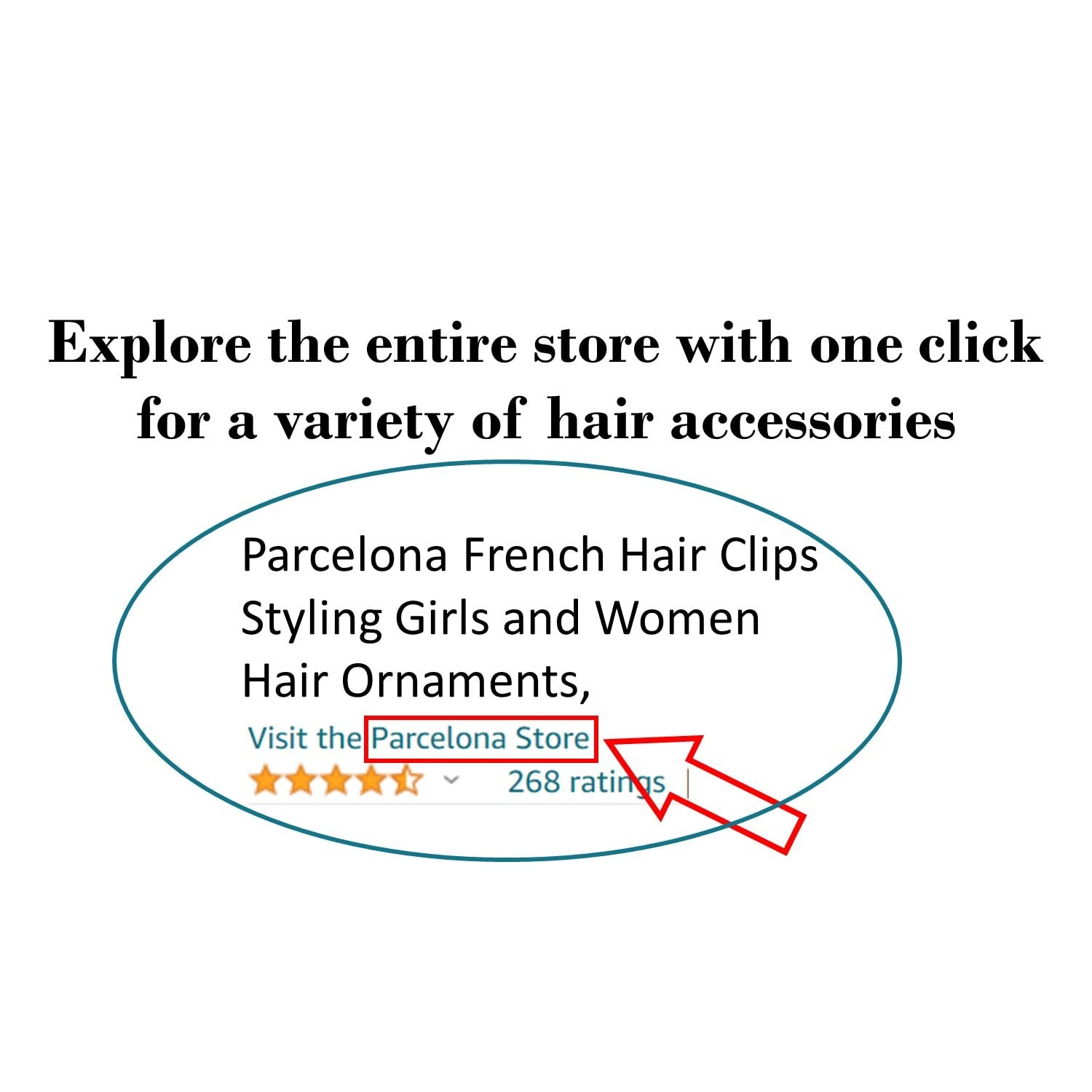 Parcelona French Snapper Medium 1 Count (Pack of 2), Black N Brown 2 1/4″