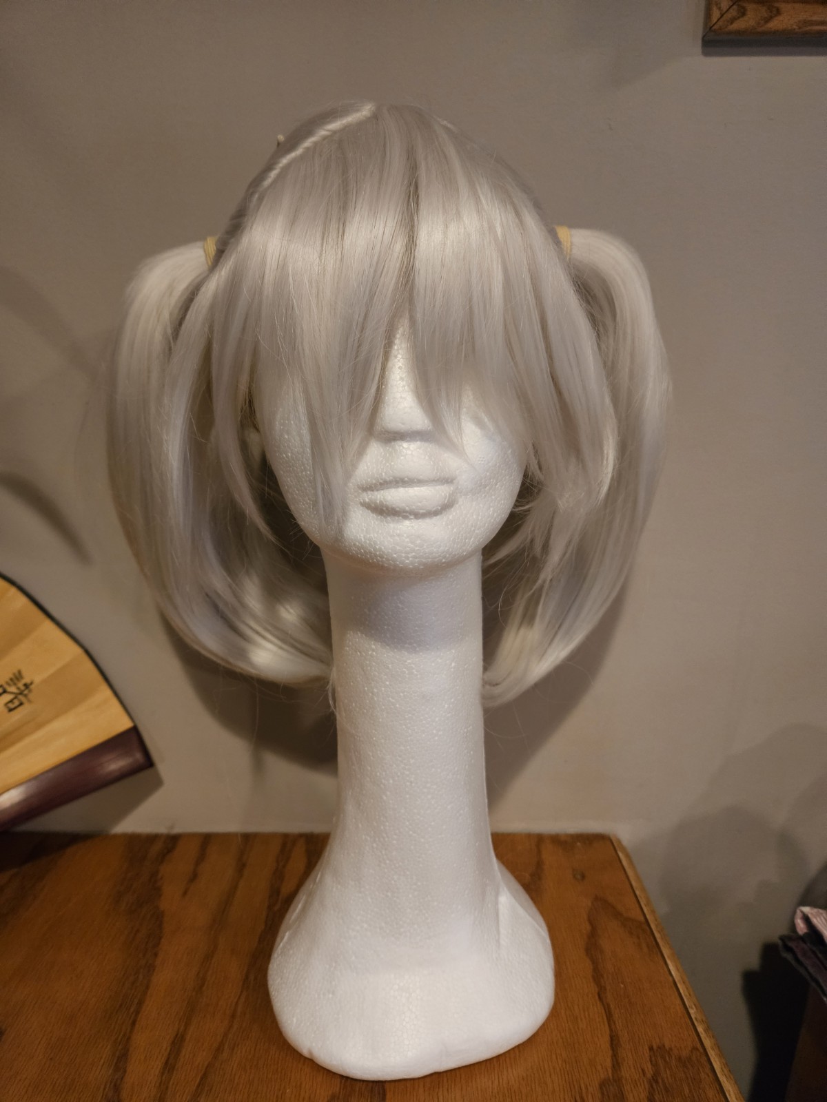 Double Ponytail Pigtail Prestyled Arda Brand Silver Wig in Chibi Style