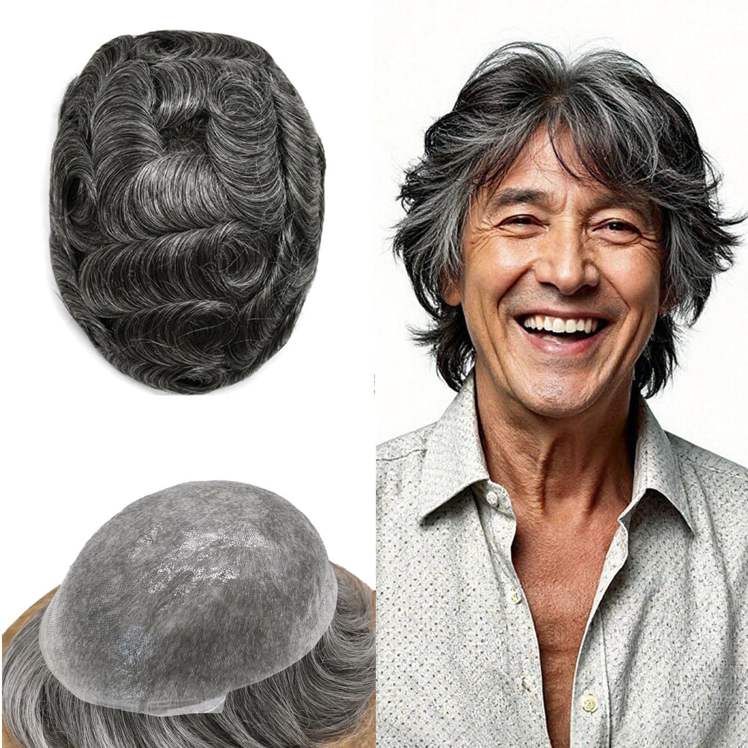 Ultra Thin Skin ToupeeMens Hair Replacement All Colors Hairpieces PU System Wig