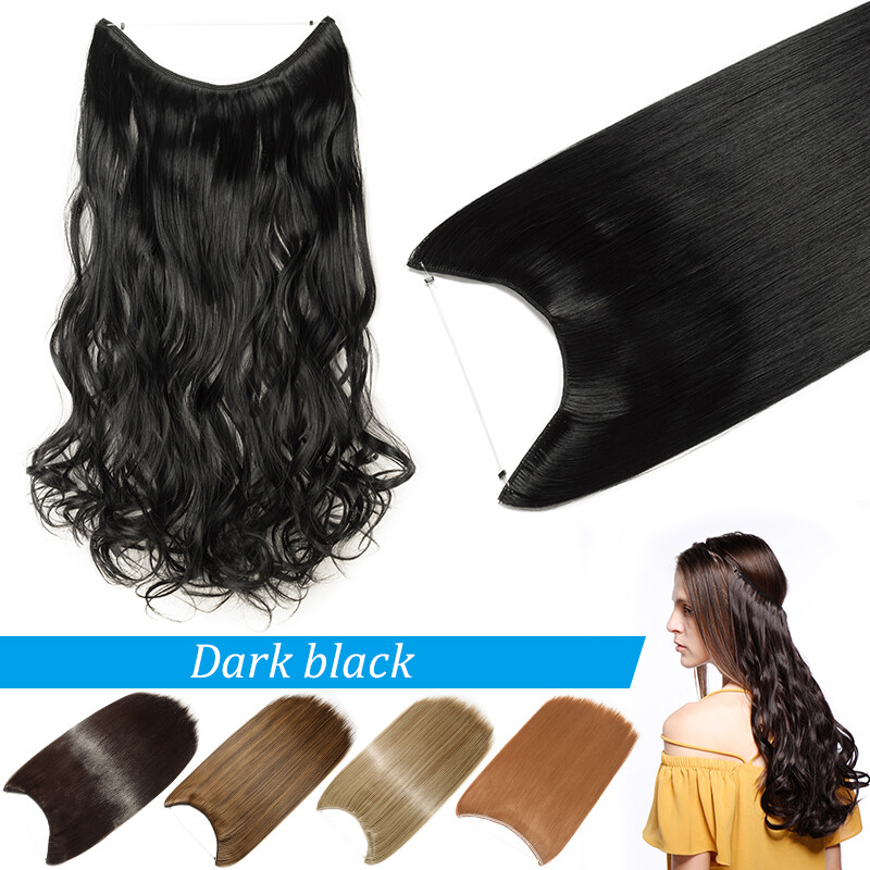 US Wire In Hair Extensions Elastic Band Secret Miracle Ring 100% Real Thick Hair