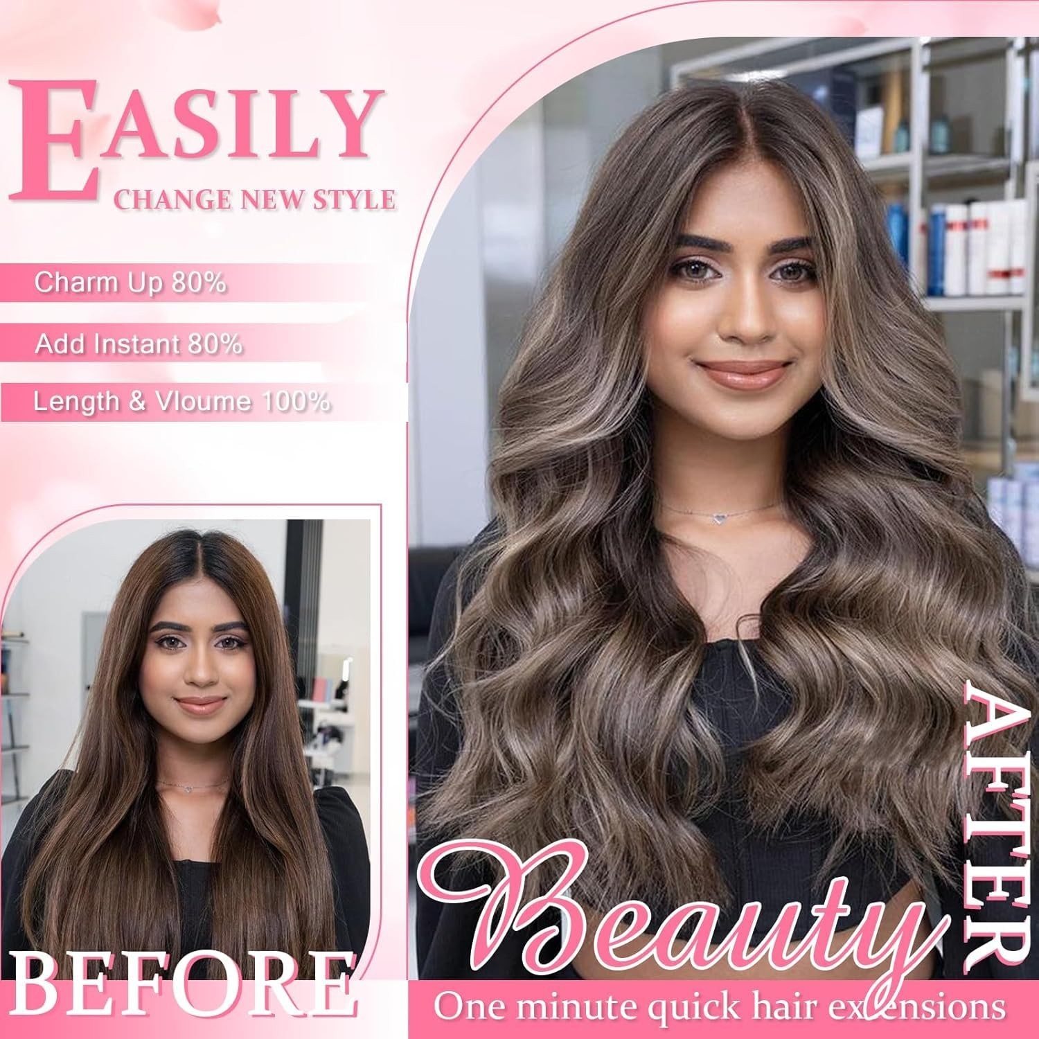Aison Dark Brown Clip in Hair Extensions Real Human Hair 70G Remy Human Hair …