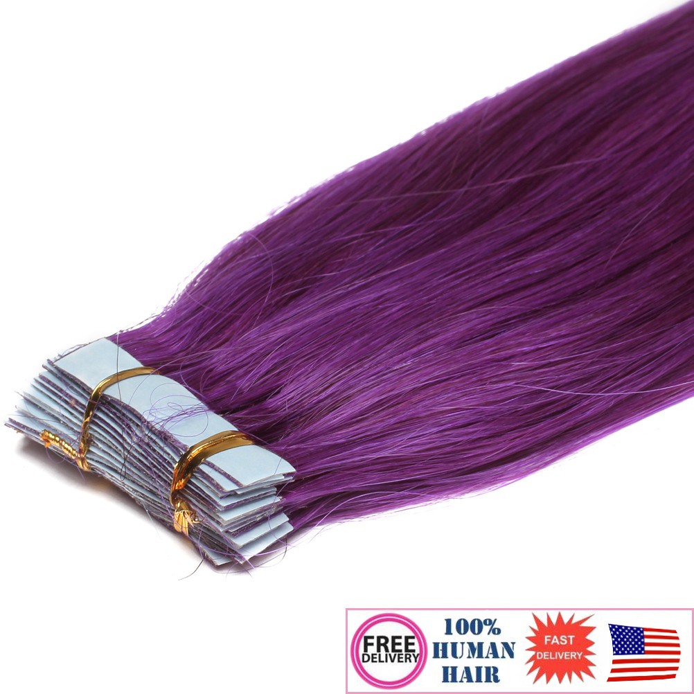 Tape in Hair Extensions Real Human Hair Skin Wefts Remy Brazilian Hair Straight