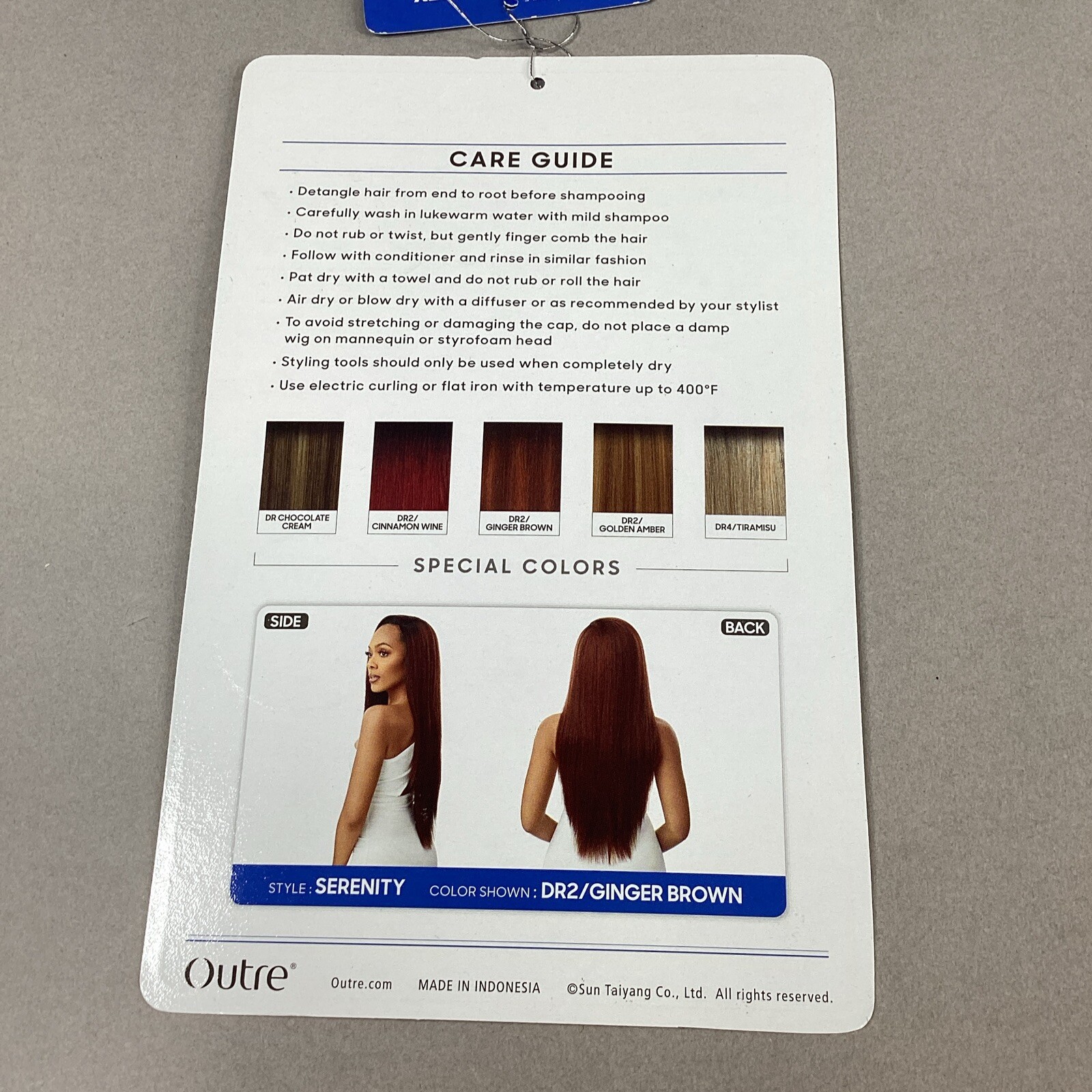 Serenity Long Straight #DR2/Ginger Brown Darkest Brown Synthetic Quick Weave Wig