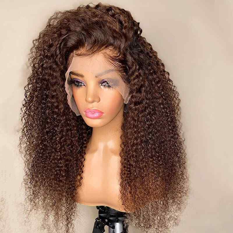 African Curly Hair Front Lace Wig Big Lace Head Cover Chemical Fiber Natural Wig
