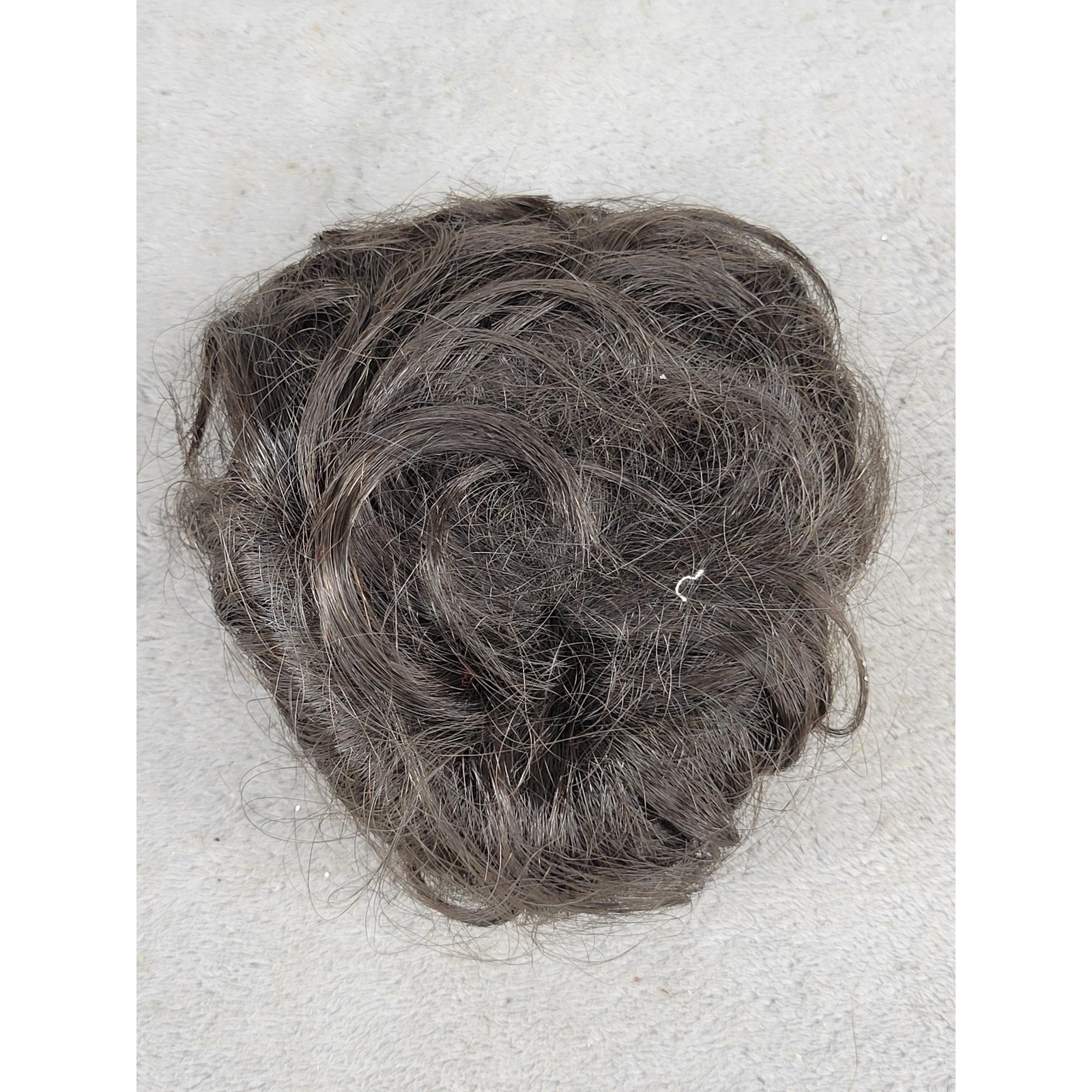 Dark Brown Wavy Synthetic Hair Scrunchie Extension Messy Bun Hairpiece Updo 4in