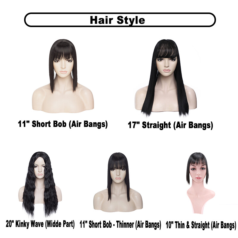 Real as Human Hair Topper Toupee Piece Clip in Top Wig Silk Base Hairpiece USA