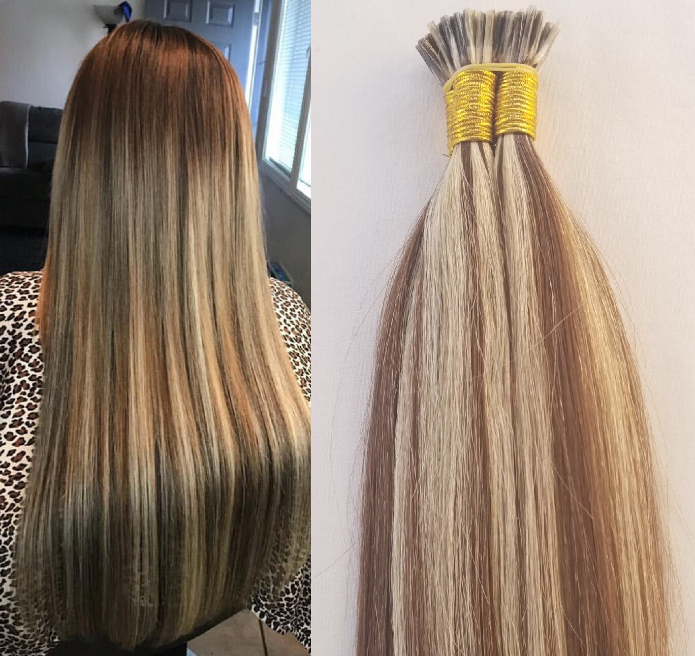 18″,22″ 100grs,125s,I Tip (Stick Tip) Fusion Remy Human Hair Extensions #4/613