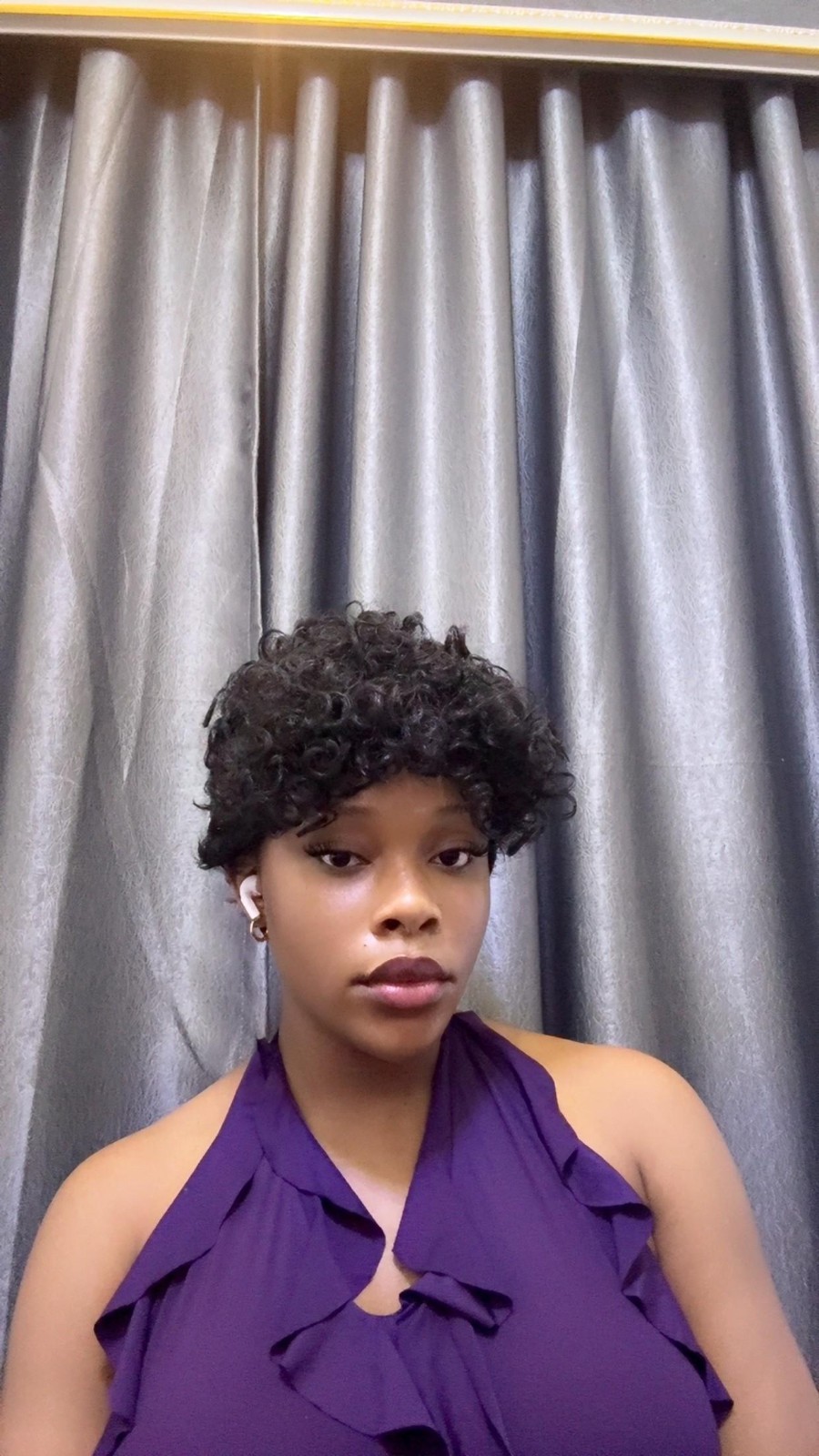 LUXLUXE Charla 9 Inches Curly Wig, Heat Resistant Fiber BF-0011