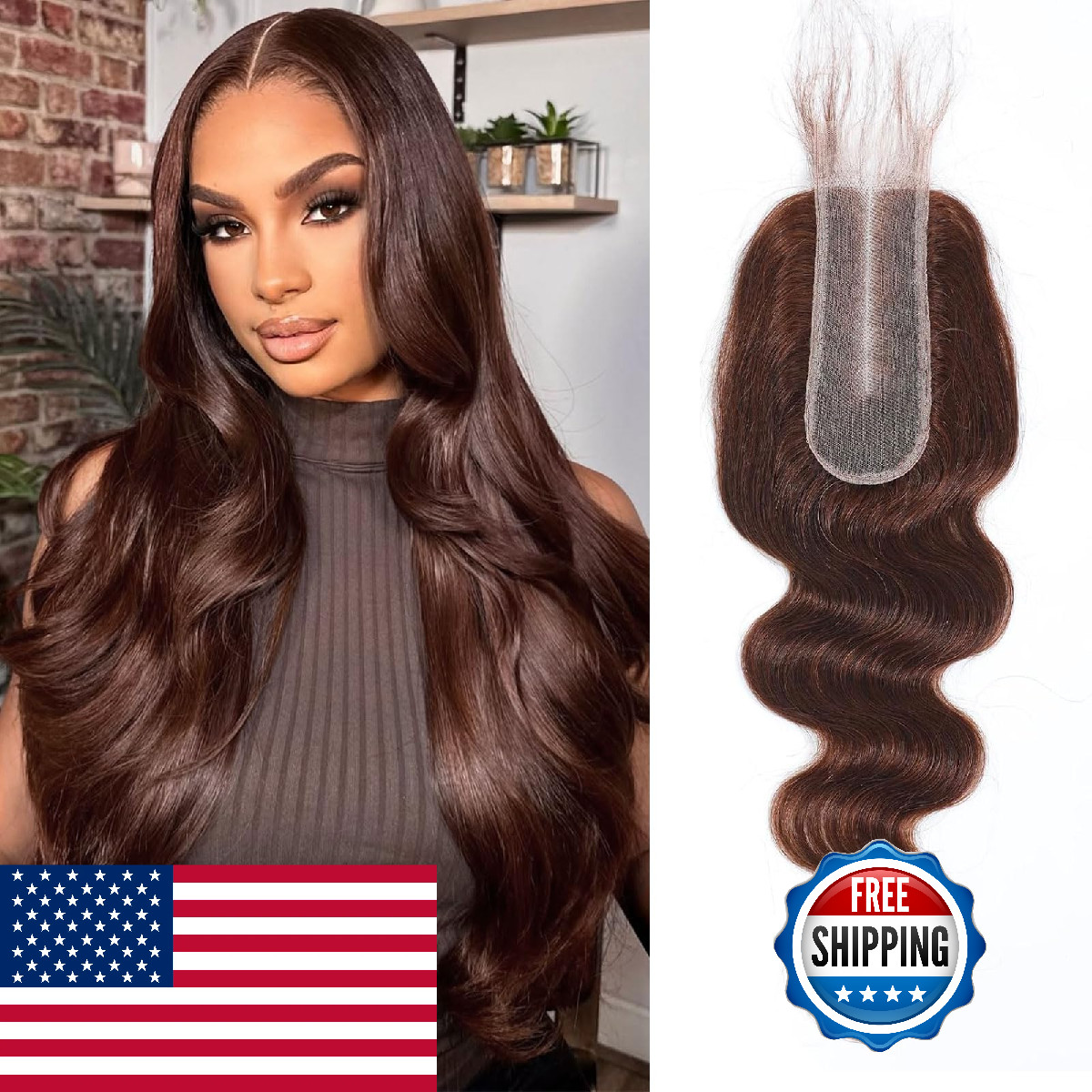 Mootaful 2X6 Closure Human Hair 16 Inch Hd Transparent Lace 2X6 Body Wave