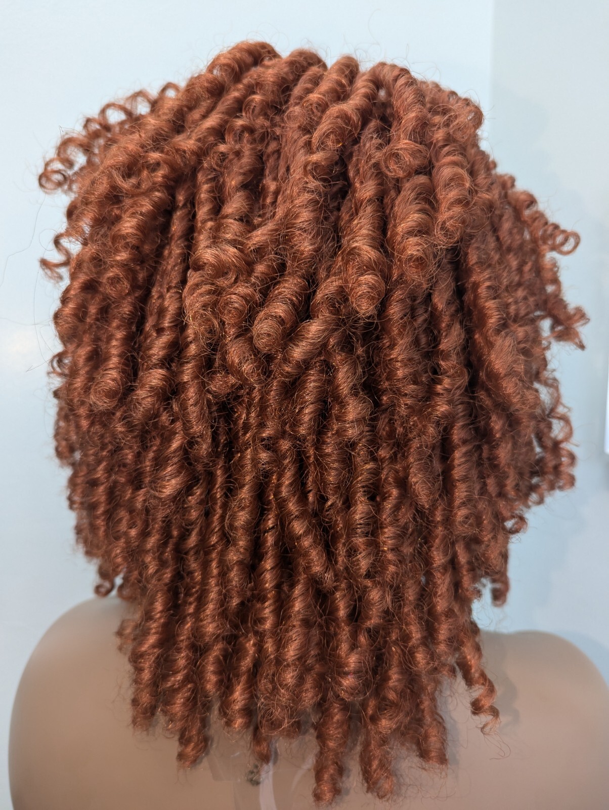 Fashion Synthetic Natural Look Spiral Twist Coily Wig Color Hot Red #130
