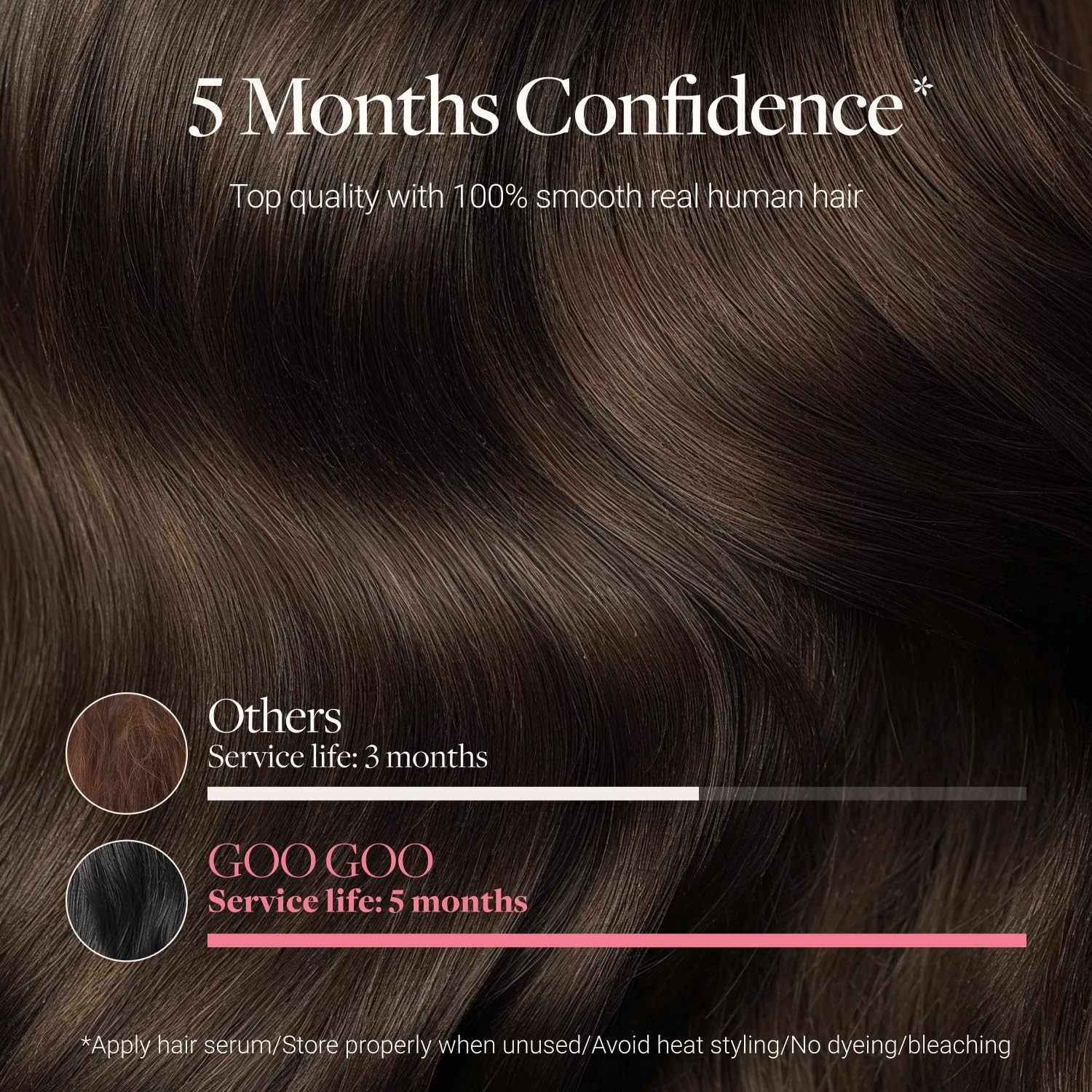Goo Goo Genius Tape In Hair Extensions Hand Tied Tape Weft 4A Chocolate Brown