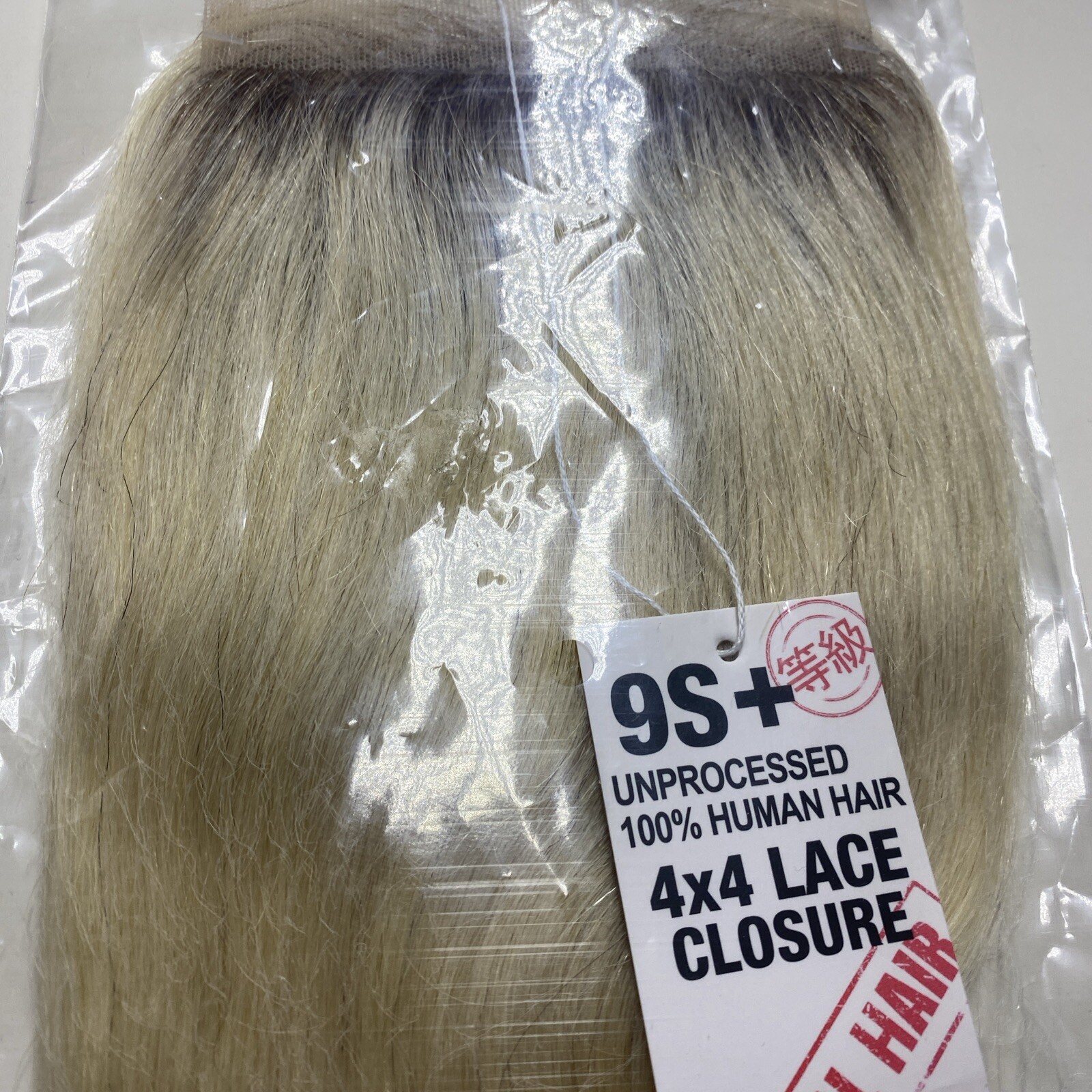 9S+ 100% Unprocessed HUMAN HAIR 4X4 LACE CLOSURE Body Wave 12″_#NA/613