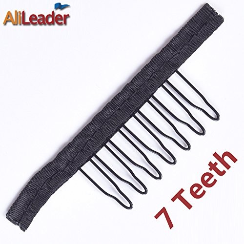 Wig Combs and Clips – 100 Pcs 7-Teeth Black 100 Count (Pack of 1),