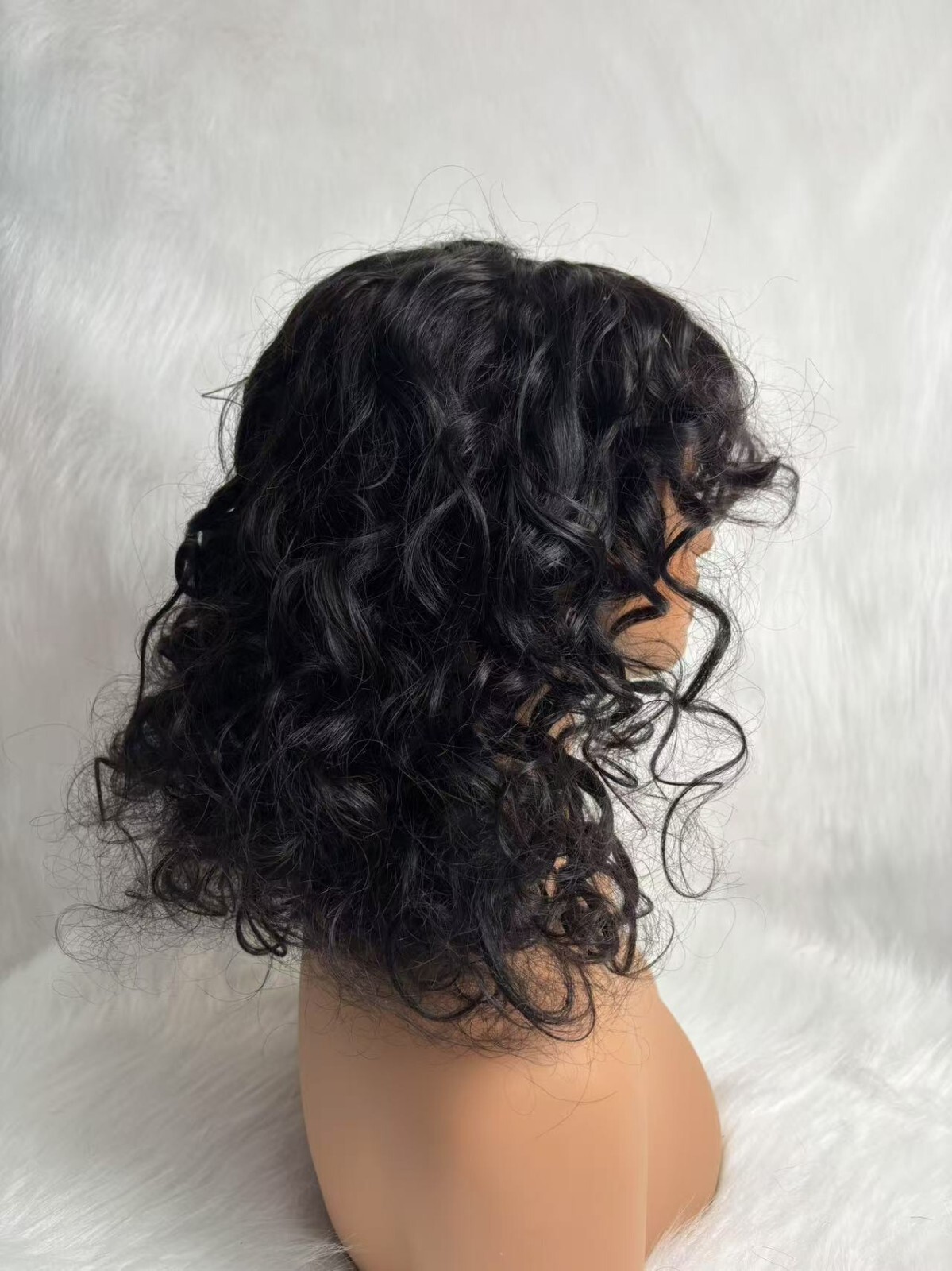 Full Machine Made Bouncy Wve Human Hair wig