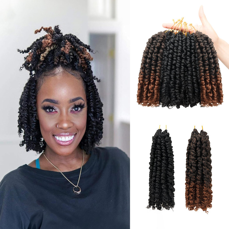 Hahoness 6 Inches 9 Packs Passion Twist Crochet Hair-Mixed Color Combo Pack7
