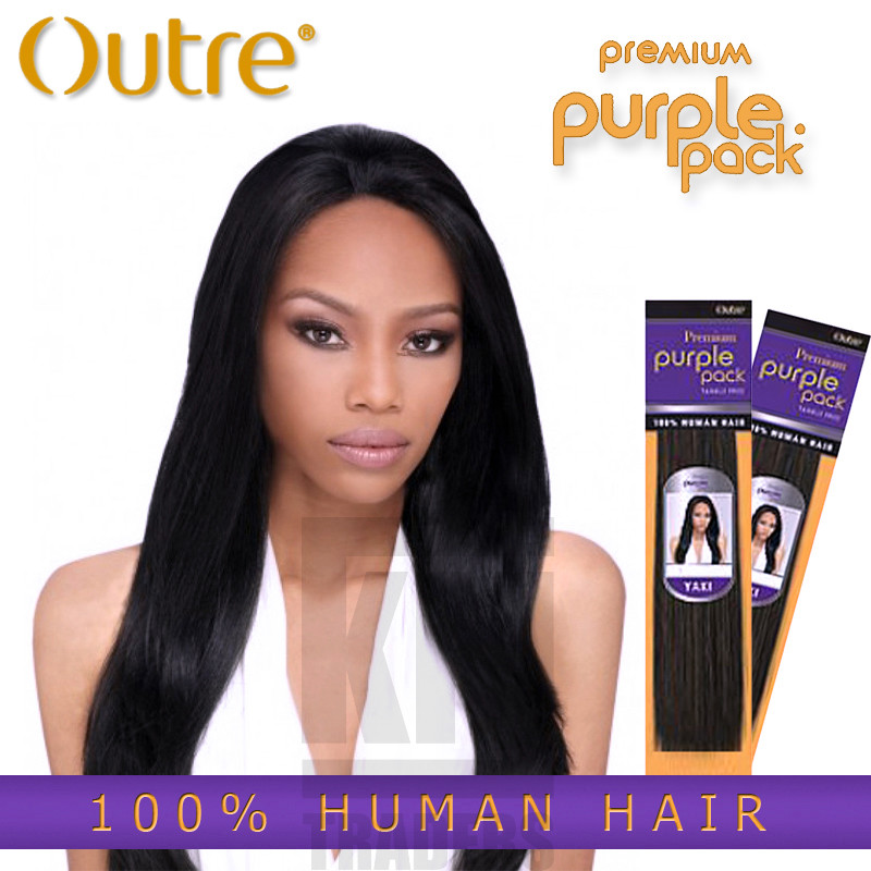Outre Purple Pack YAKI 100% Human Hair 8″,10″,12″,14″,16″,18″,20″,22″24″