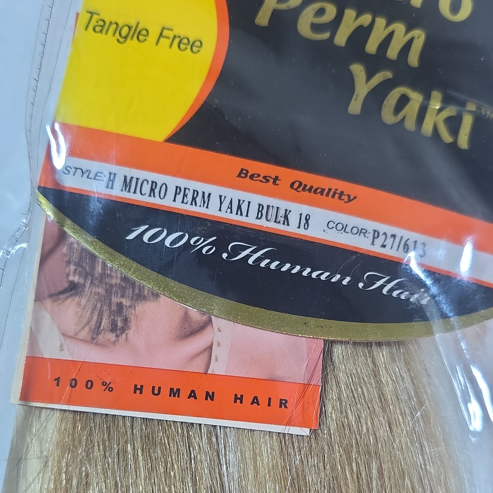ENSTYLE- H Micro Perm Yaki Bulk 18 – 100% Human Hair. Color P27/613
