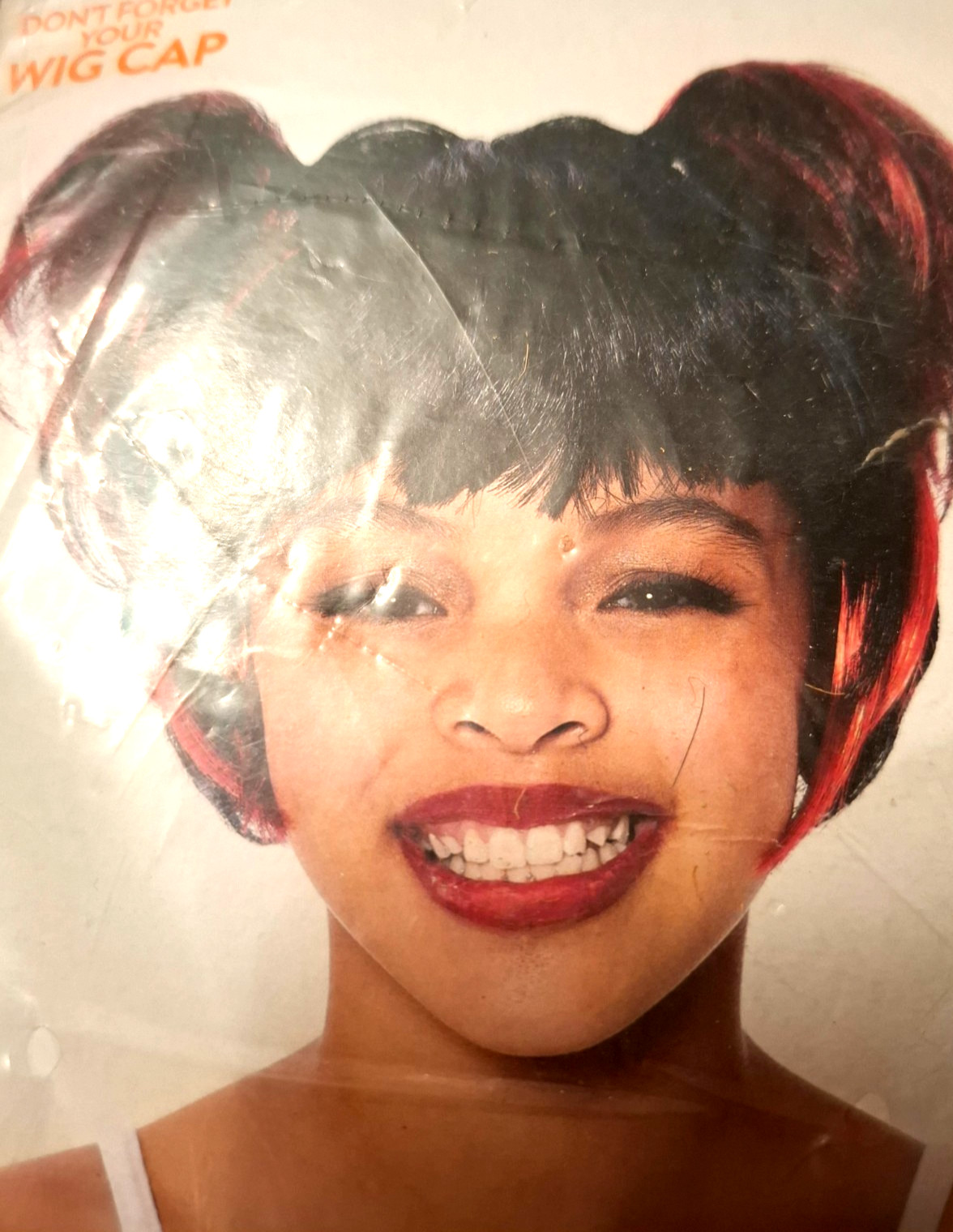 New Celebrate! Walmart Halloween Pigtail Wig Child Size 8+ Black & Red FreeS&H
