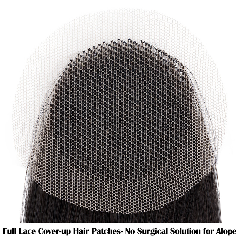 100% Human Hair Patch, Full Thin Skin Base Cover-up One Pieces for Hair Loss