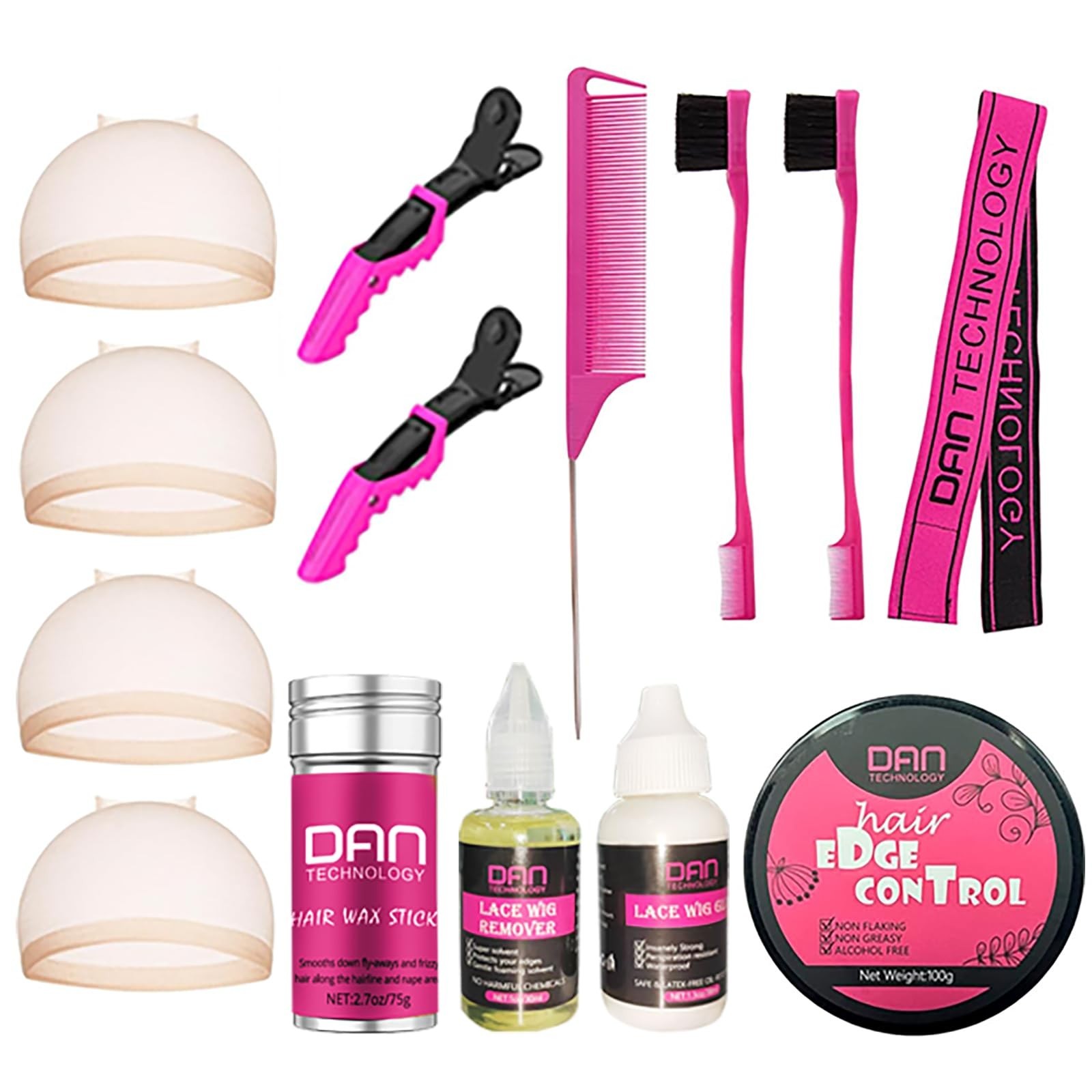 Wig Installation Kit – Glue, Remover, Hair Wax Stick, Edge Control, Cap & Comb S
