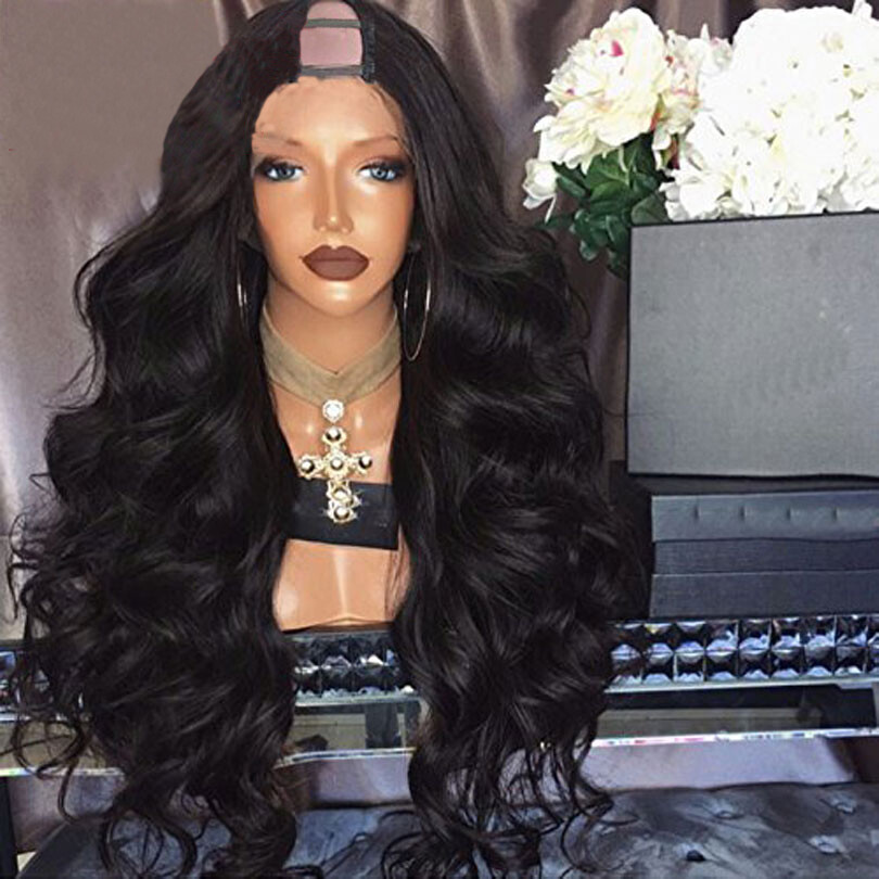 Body Wave U Part Human Hair Wigs 180% Density Brazilian Virgin Hair U Part Wigs