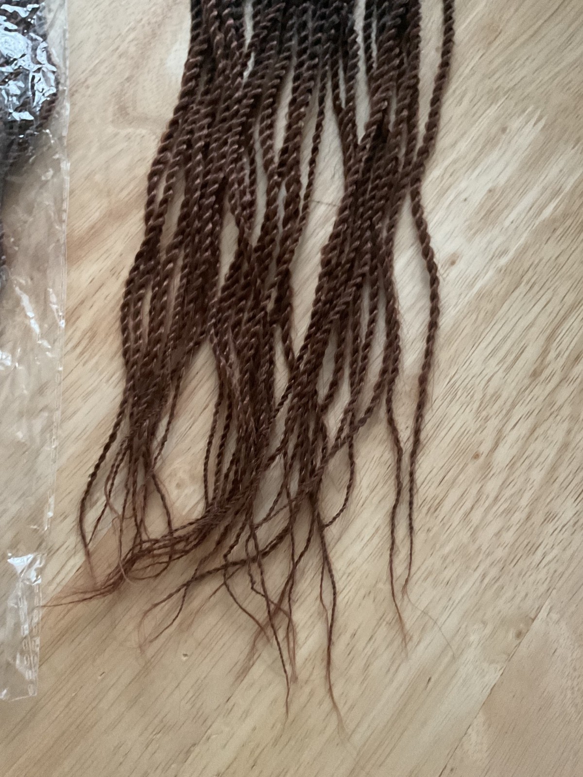 Lot x7 24” Senegalese Spring Twist Crochet Braids Dark Brown to Auburn Ombre