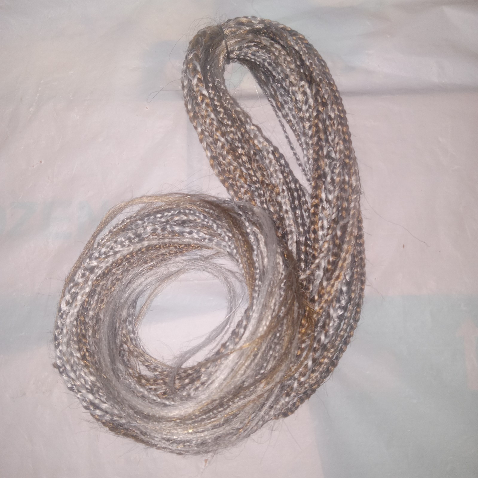 56″ DE dreadlocks White / Gray/ Blonde Synthetic hair Dreads locs/braids Set 60
