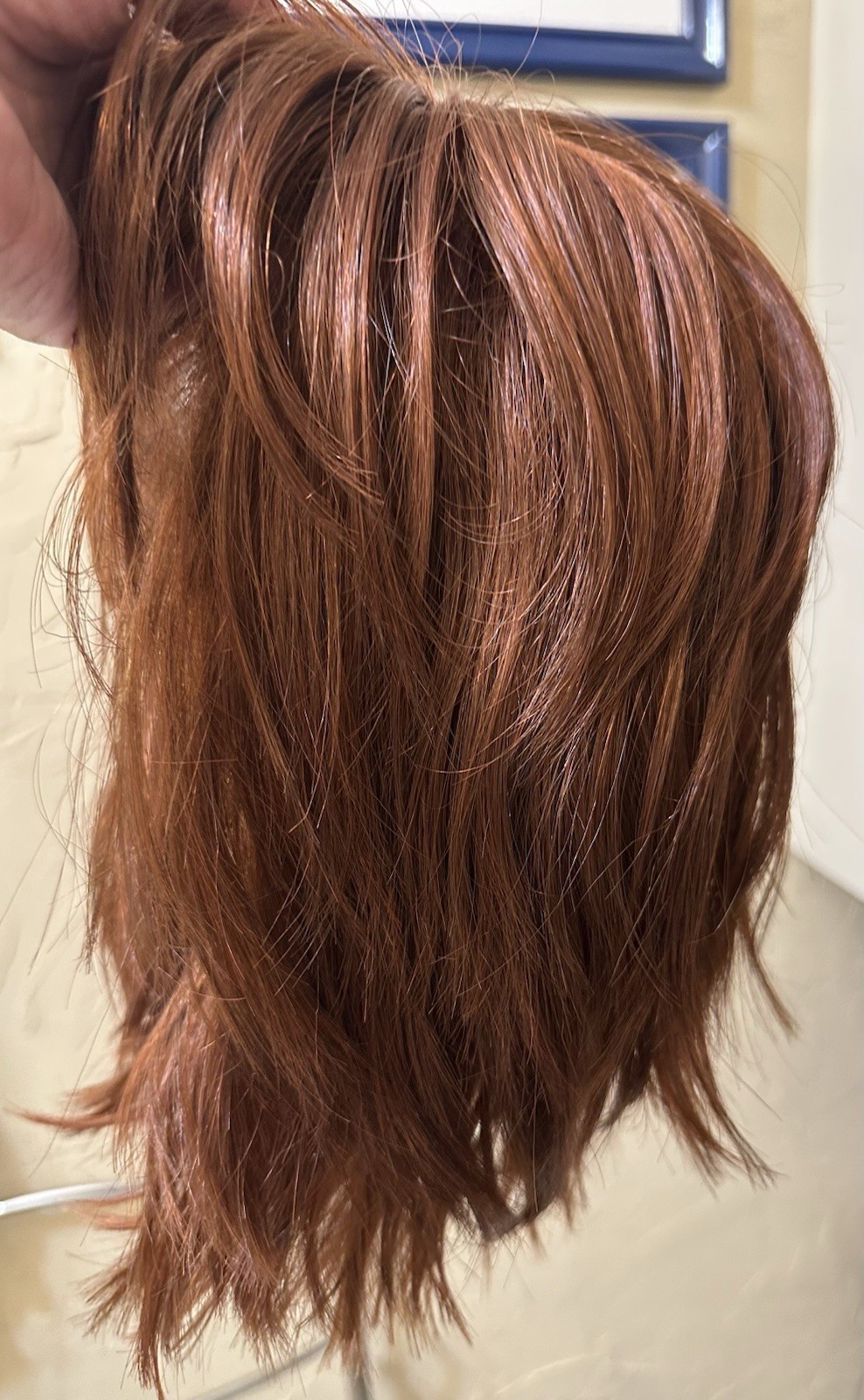 Wig Monofilament Layered Bob Adjustable Straps