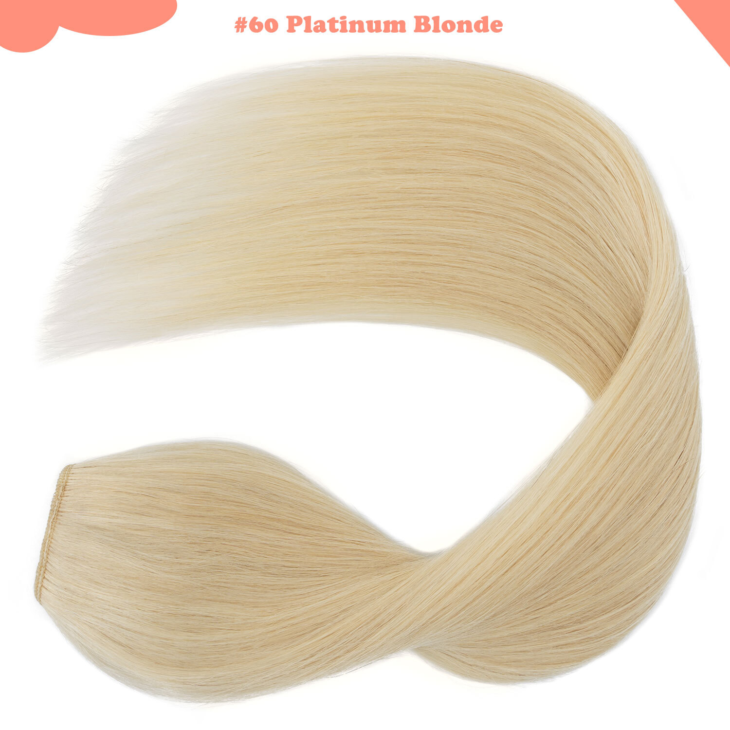 V-Shape Real Remy Human Hair Extensions One Piece Clip In 3/4Full Head Highlight