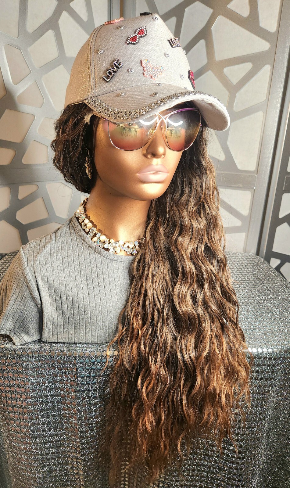 Curly Wet N Wavy Wig Auburn Brown Mix 13×4 Lace Front Long Wig Loose Wave Heat