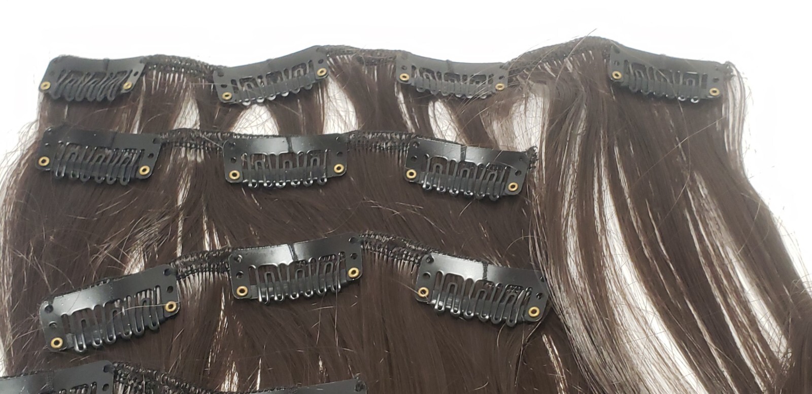 S Nolite 8 Pc- 26 Inch Hair Extensions T836- Open Box W/ Package Very Dark Brown