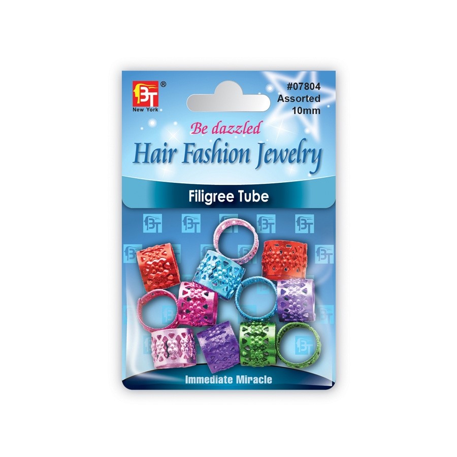 Hair Braid Tube Bt Assort 10 mm 12 PK|12 Packs