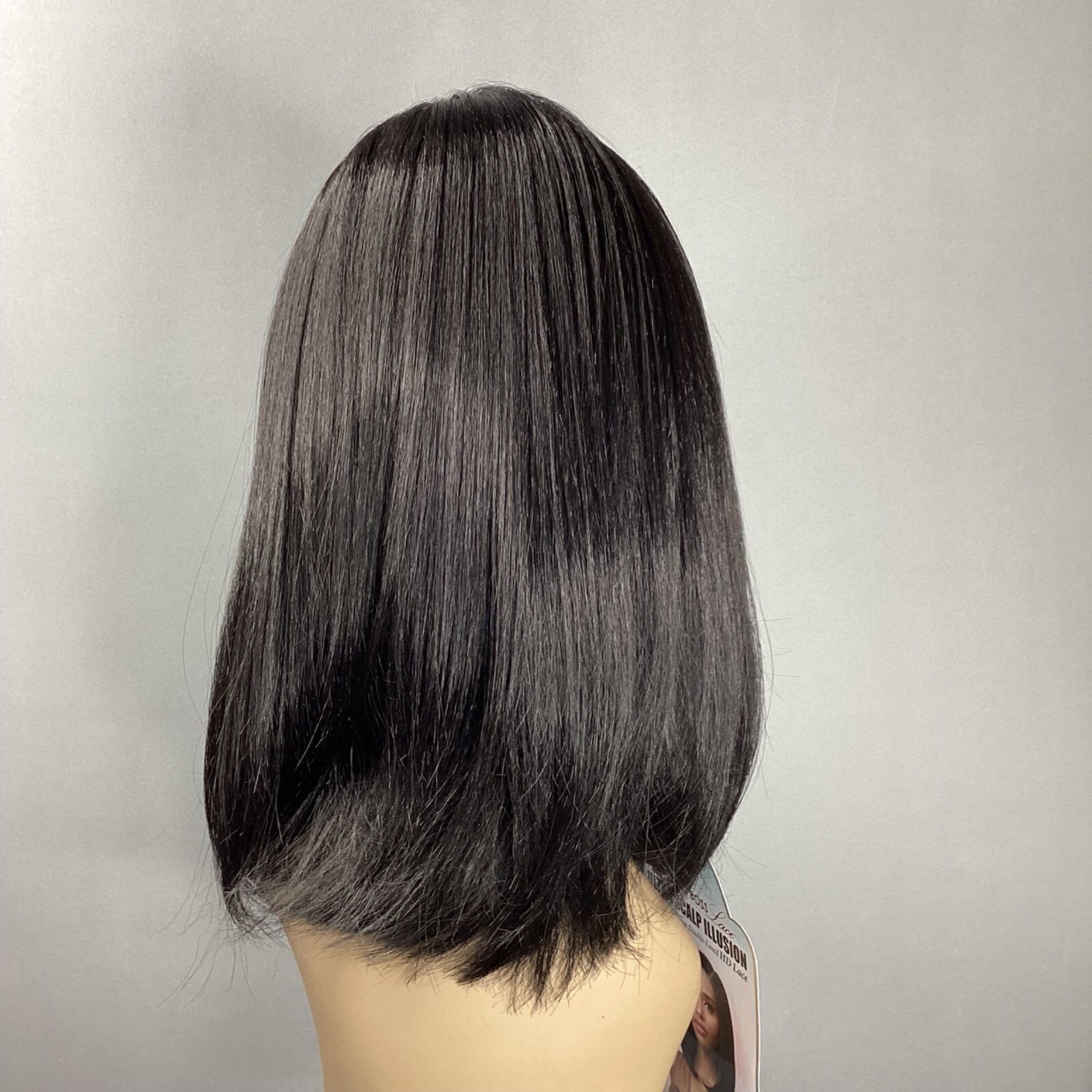 Kary 1B Off Black Wig Short Bob 13×7 Free Part Lace Front Synthetic