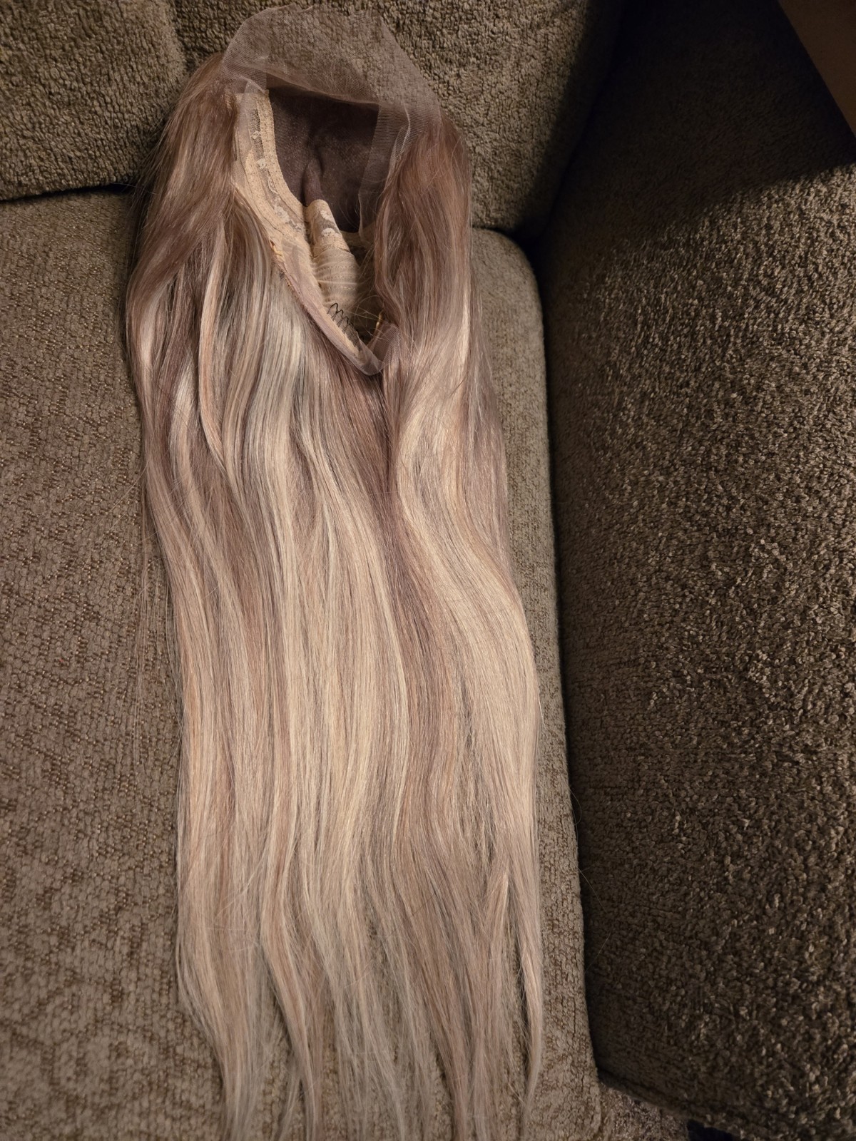 Strawberry Blonde/Platinum Blonde Ombre Remy Human Hair Wig 150% Density 24″