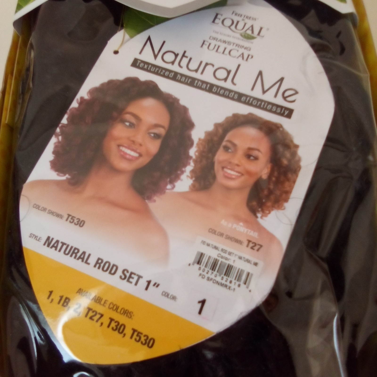 Free Tress Equal Drawstring Full Cap Natural Me Celtic Girl Color 1 Wig NWT