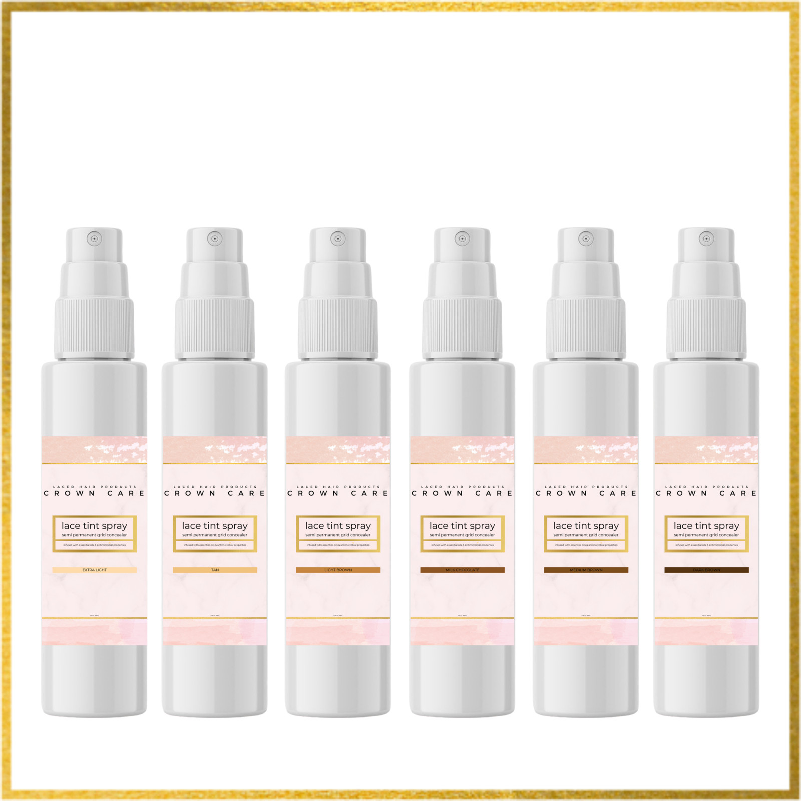 6 Tint Kit For Lace Wigs, Closures and Frontals: Extra Light to Dark Brown
