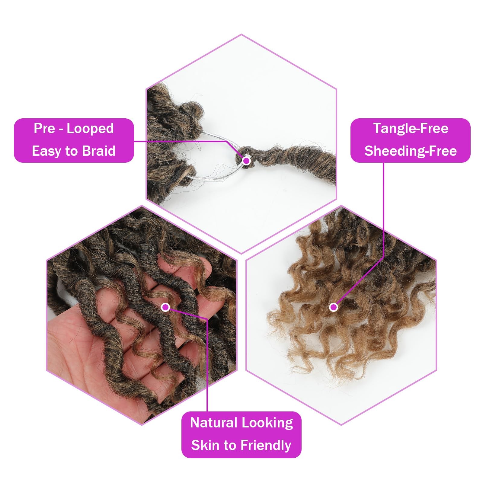 Ameli Goddess Locs Crochet Hair 8Packs Faux Locs Crochet Hair For Black Women