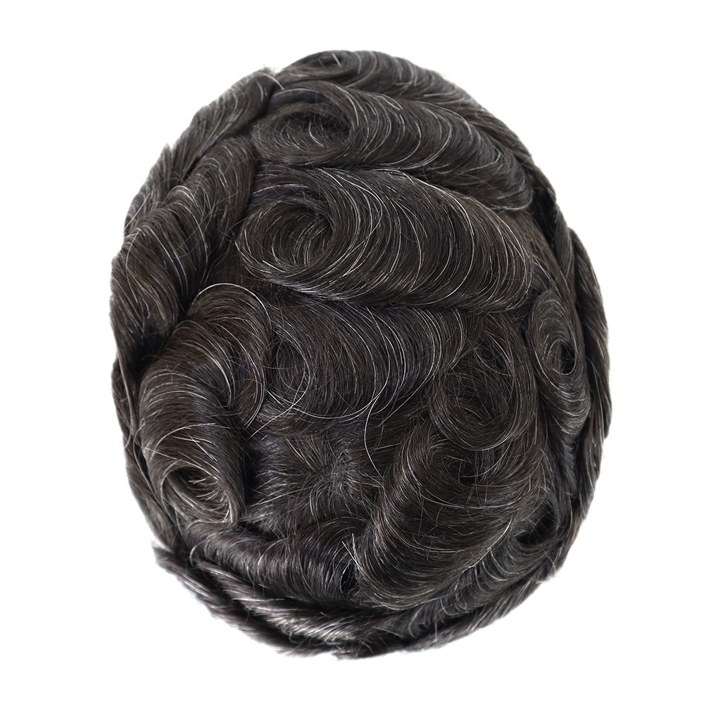 Toupee For Men Human Hair Replecement System FineMono Indian Hair Free Hairpiece