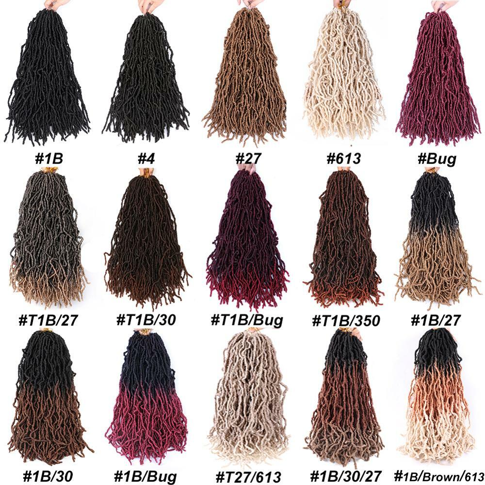 18″ Faux Synthetic Crochet Braiding Hair Curly Dreadlocks Hair Crochet Braids