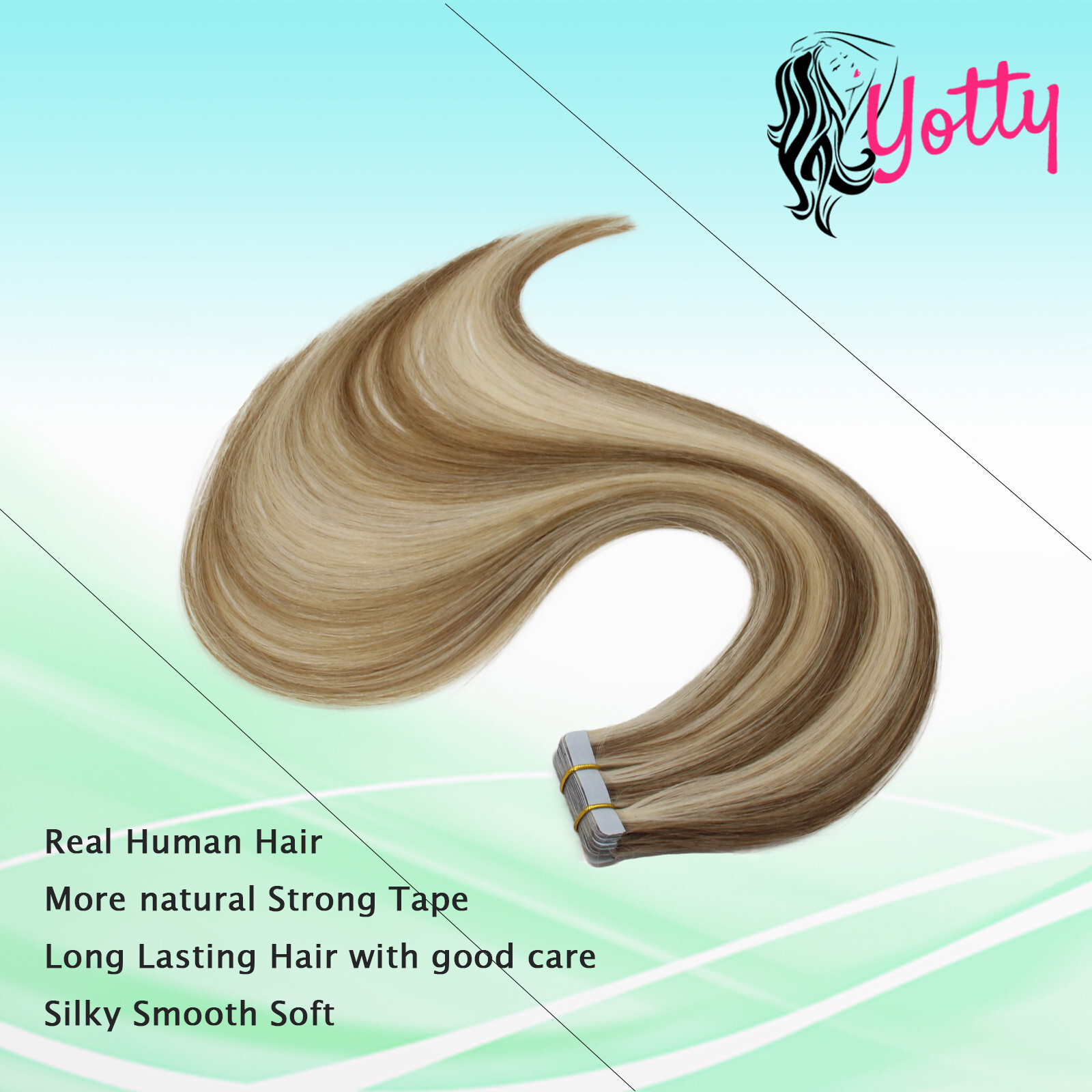Invisible Tape in Human Hair Extensions Skin Wefts Russian Remy Hair BestQuality