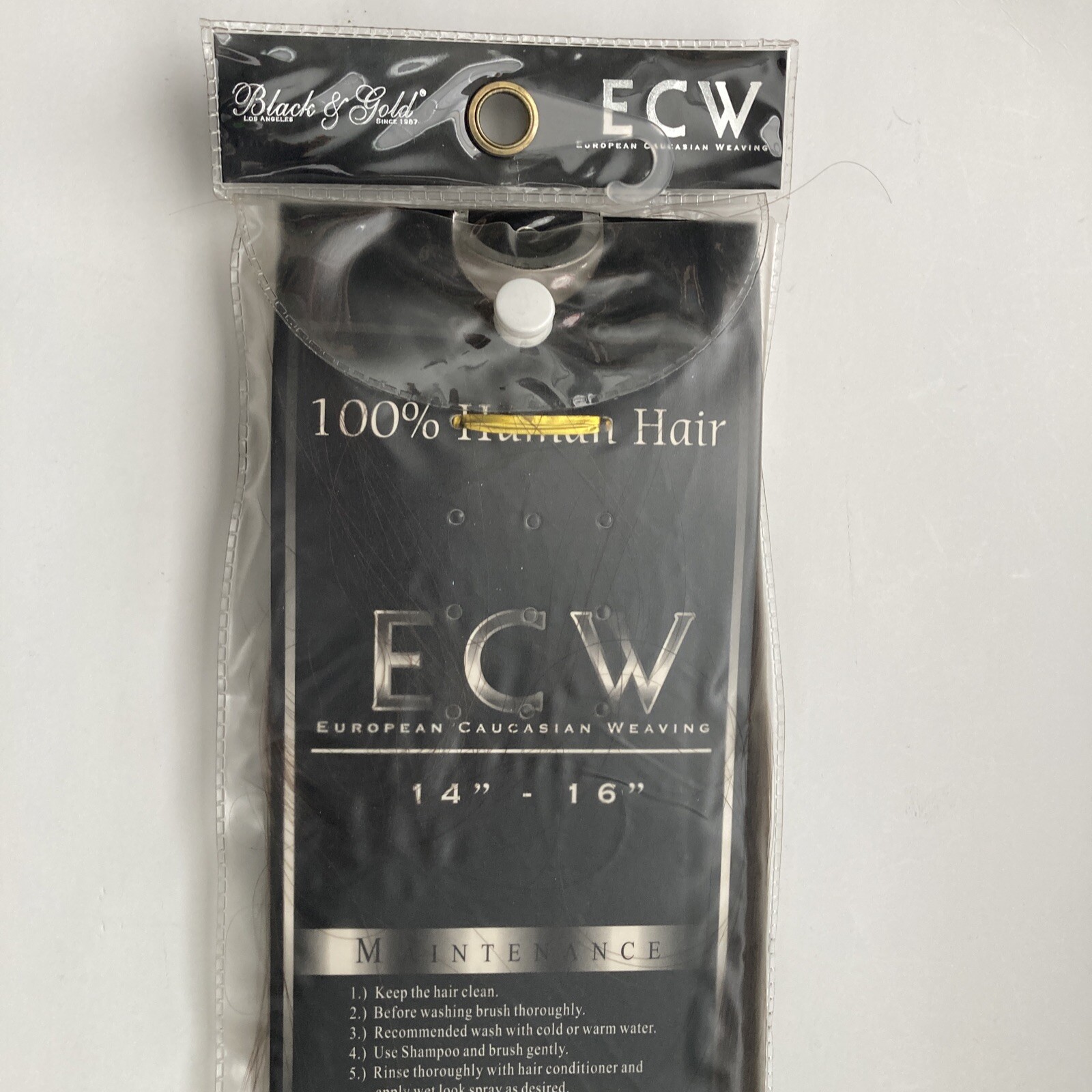 Black & Gold 100% VIRGIN HUMANHAIR EUROPEAN CAUCASIAN WEAVING 14-16″ Color # 6