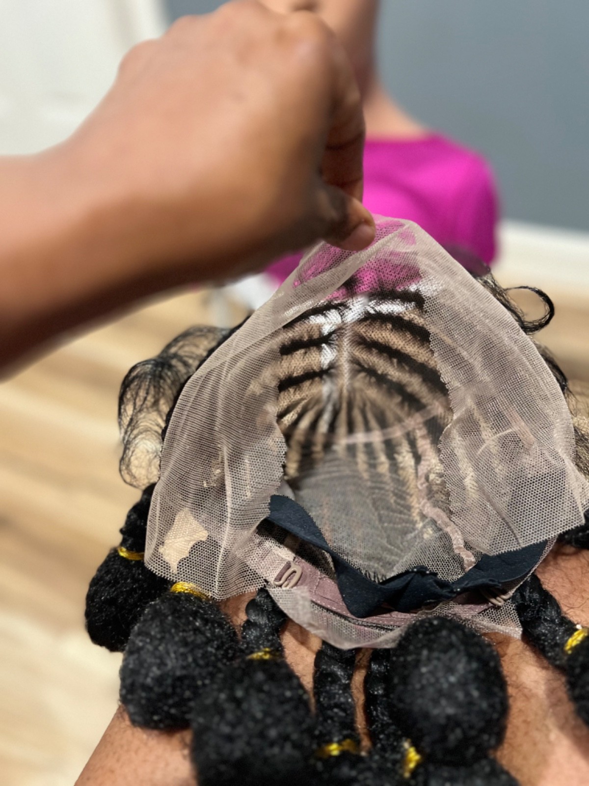 Braided cornrow comfortable wig.Ready to ship .
