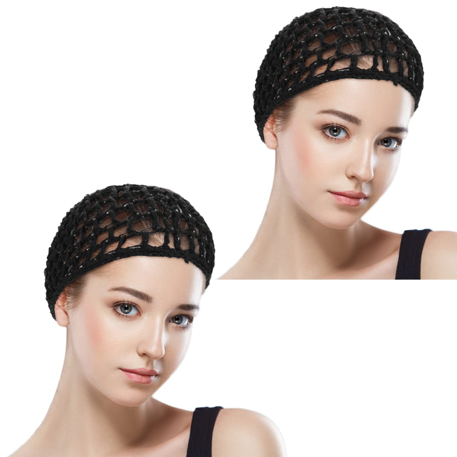 Gorro de malla de ganchillo para el cabello, gorro dormir, cubierta ducha adorno