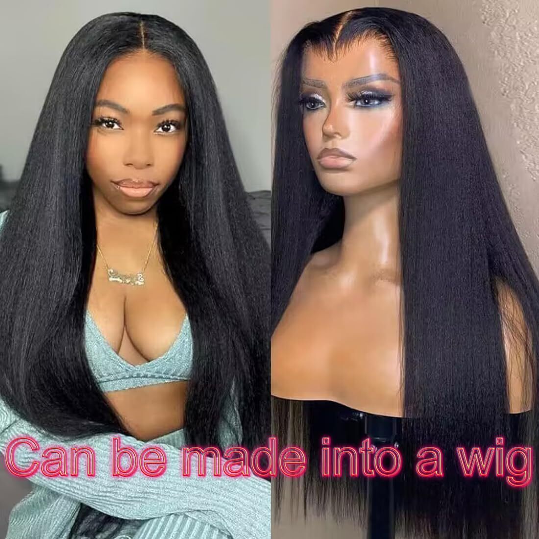 UNice Cambodian Yaki Straight 3 Bundles Human Hair Extensions Virgin Hair Weaves