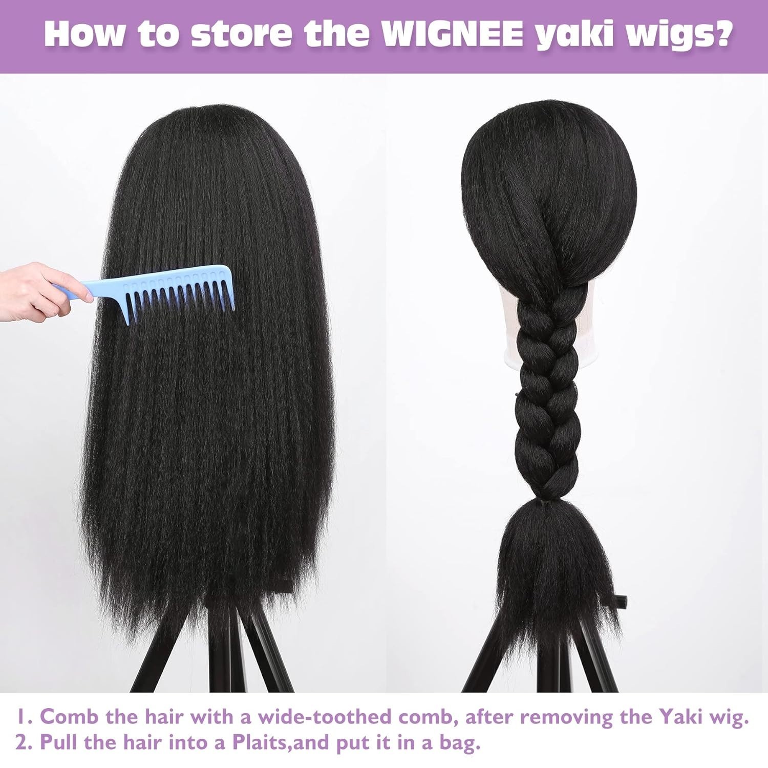 26 Inches Kinky Straight Headband Wig for Women Yaki Straight Wigs with Black…