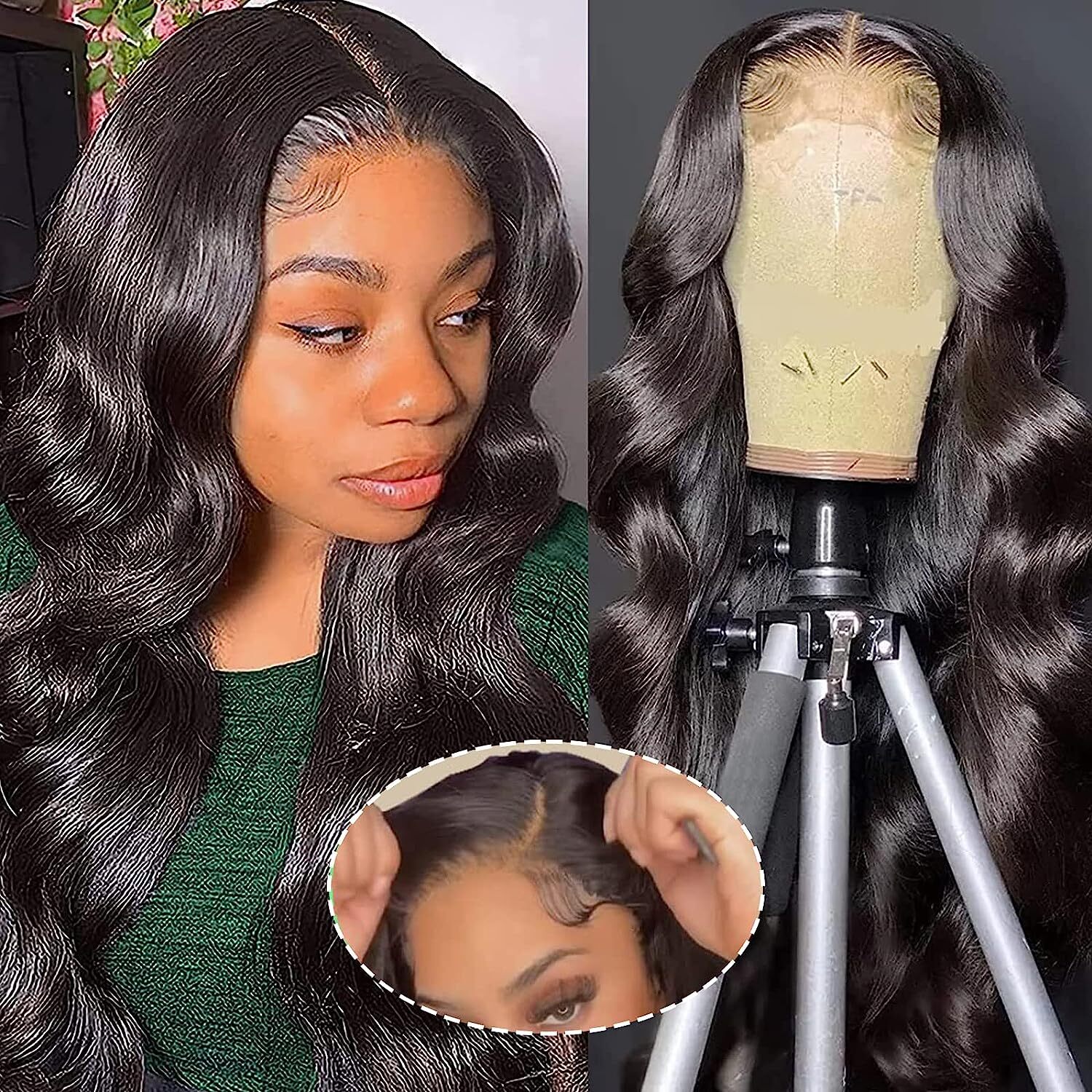UNice Cambodian Glueless Wear and Go Wig Body Wave Lace Front Human Hair Wig 12A